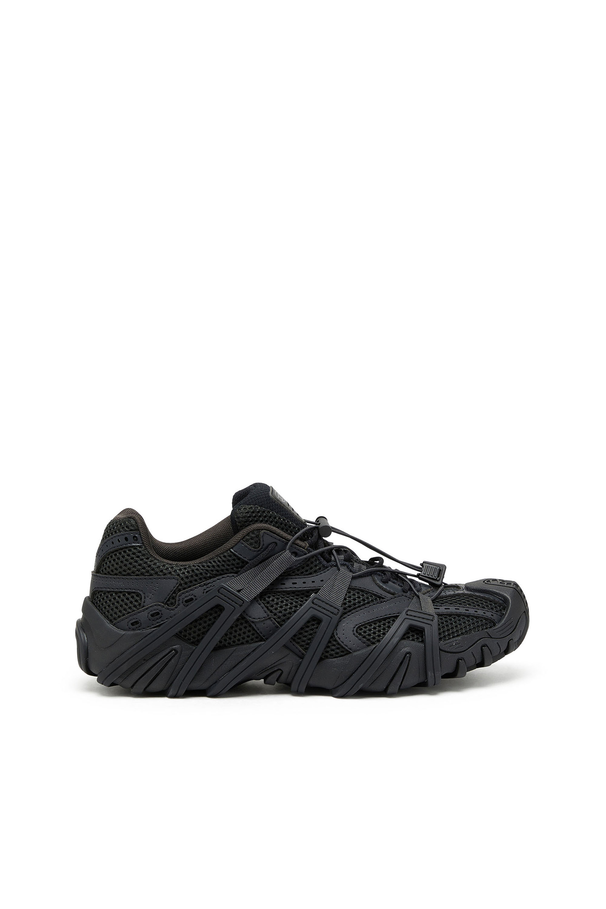 Diesel - S-Prototype Cr Lace - Mesh and PU sneakers with double lacing - Sneakers - Man - Black