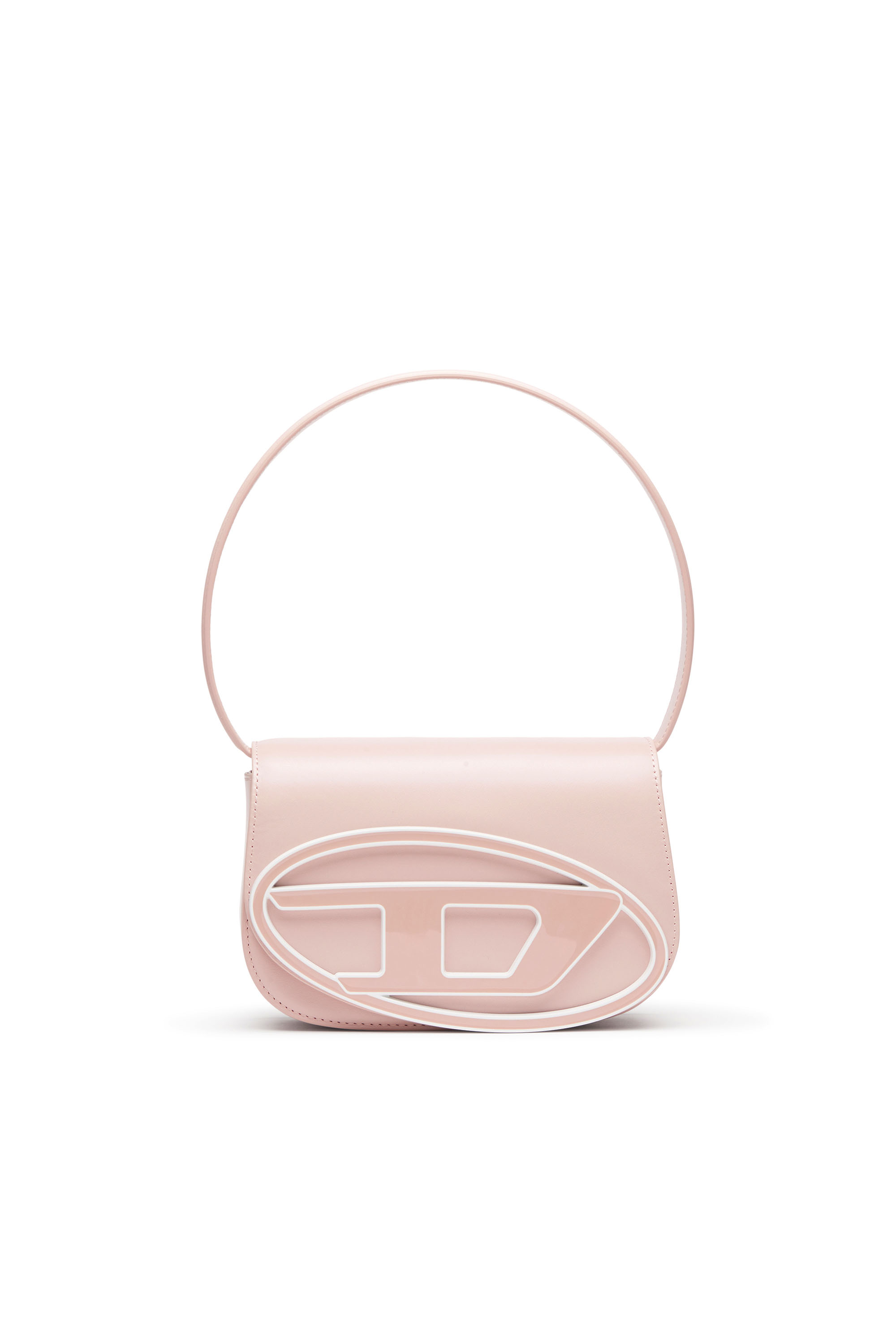 Diesel - 1DR - Iconic shoulder bag in pastel leather - Shoulder Bags - Woman - Pink