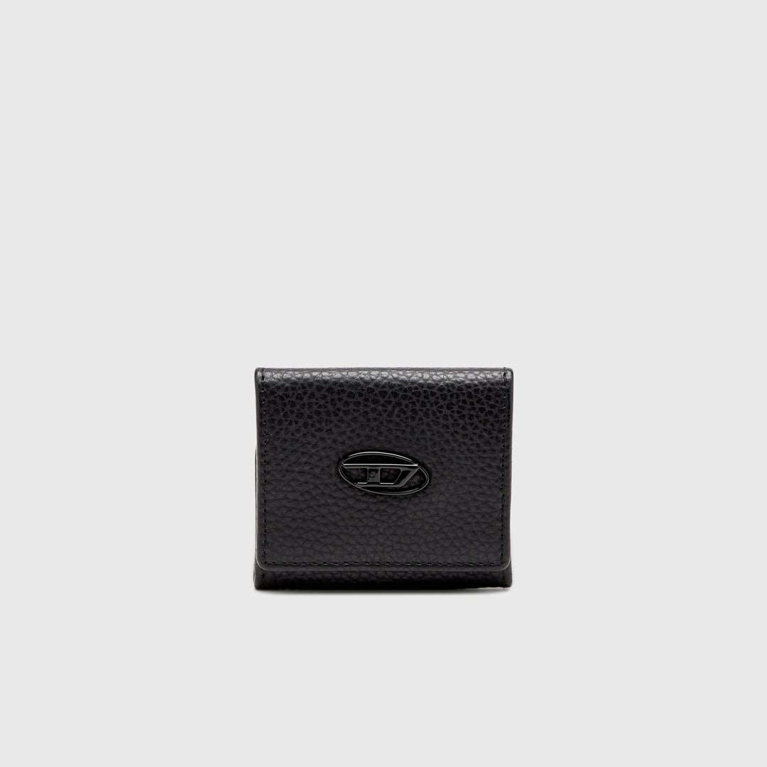 Diesel - Coin purse in grainy leather - Small Wallets - Man - Black
