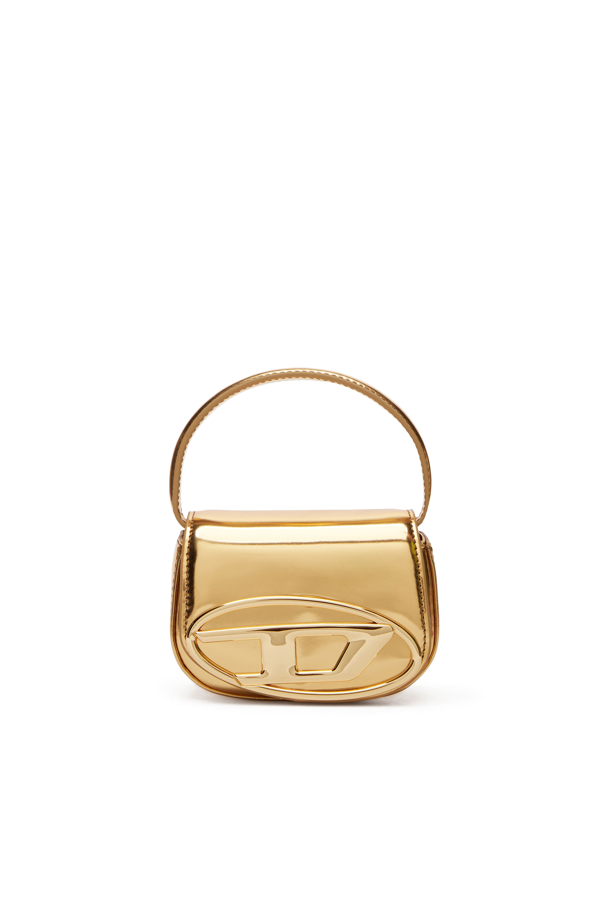 Diesel - 1DR-XS-S - Iconic mini bag in mirrored leather - Handbags - Woman - Oro