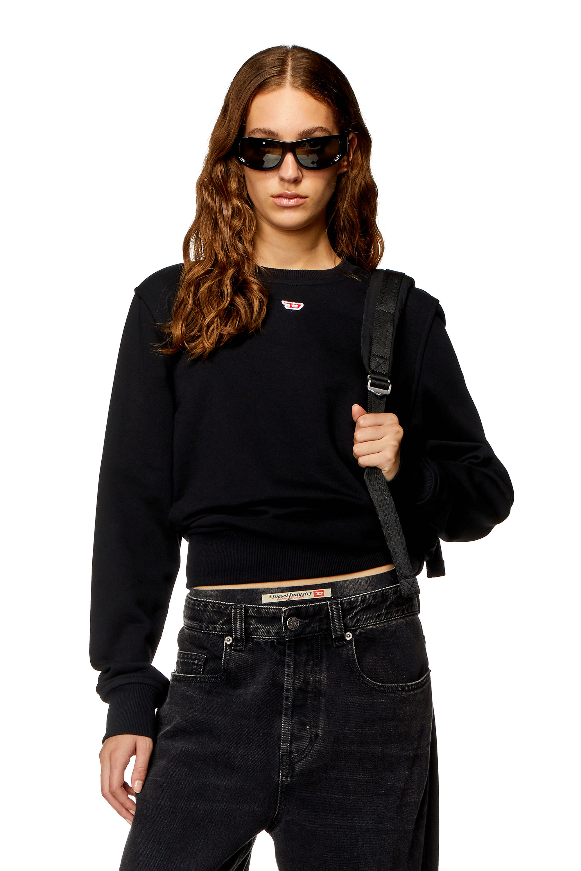 Diesel - Sweatshirt with D logo - Sweaters - Woman - Black