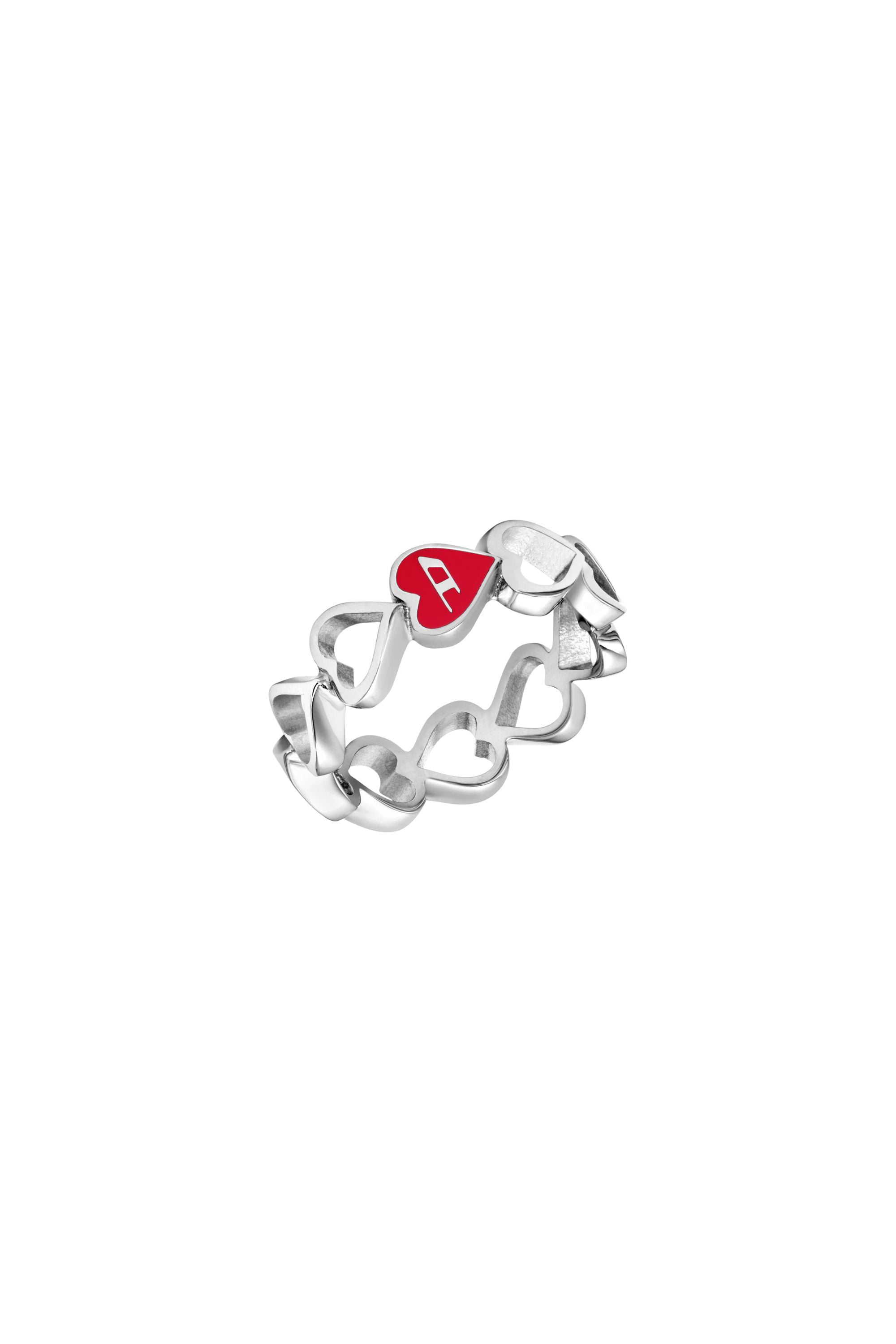 Diesel - Stainless Steel Band Ring - Rings - Unisex - Silver