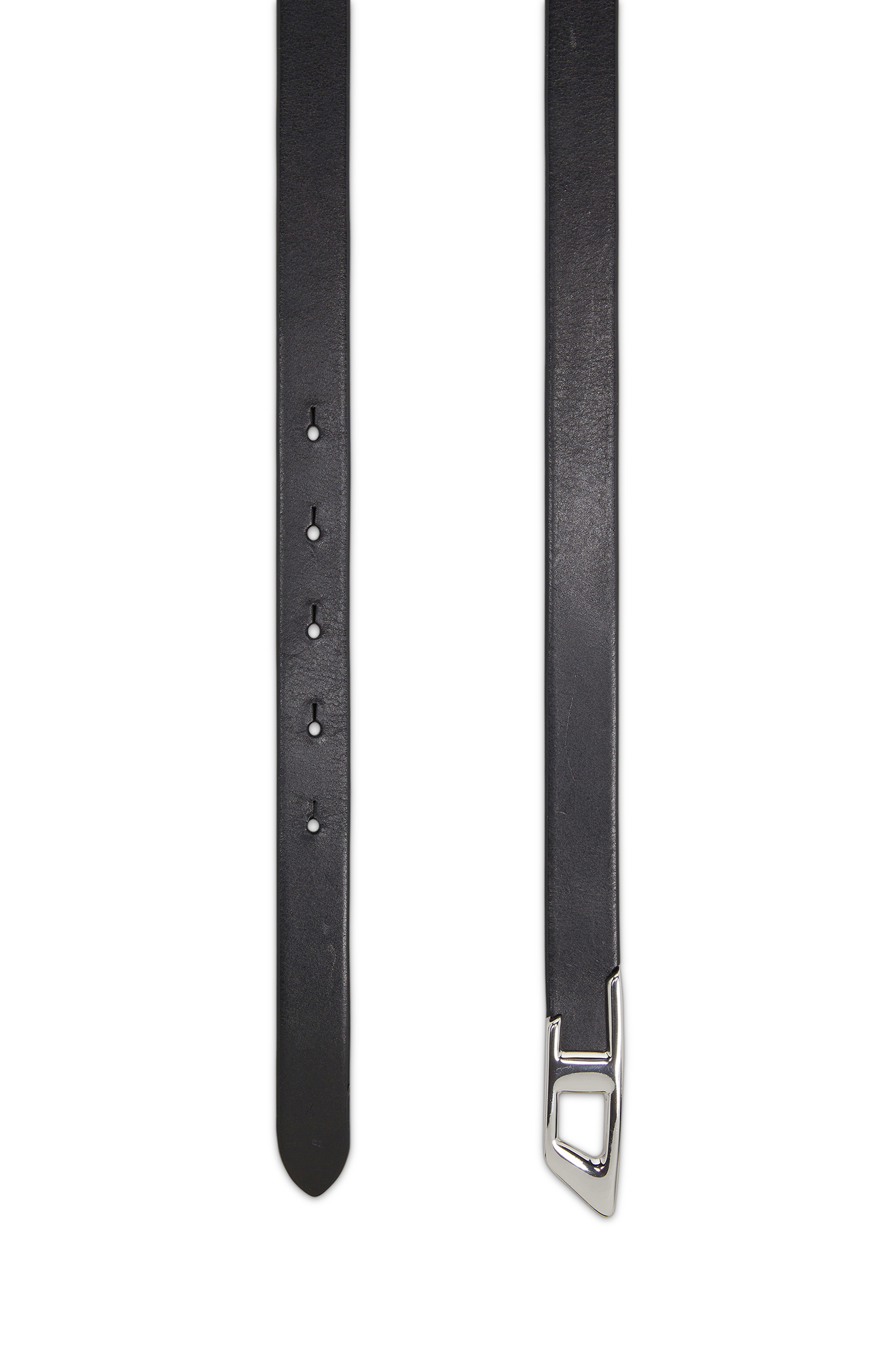 Diesel - B-D LOGO 2.0 20, Woman's 2 cm leather belt with metal D buckle in Black - 5