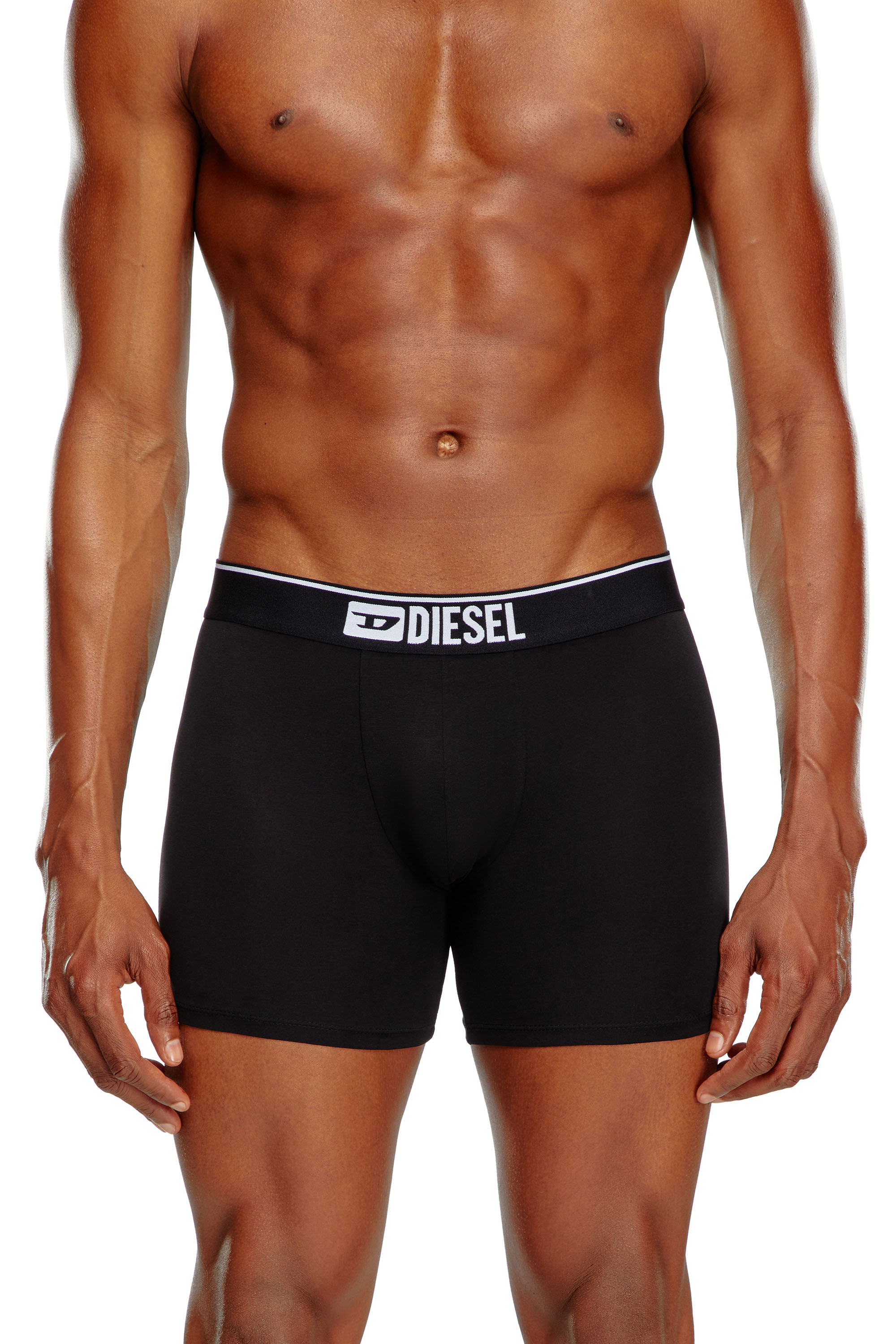 Diesel Nero Uomo - Set Da Tre Boxer Lunghi Tinta Unita - Boxer Piccolo