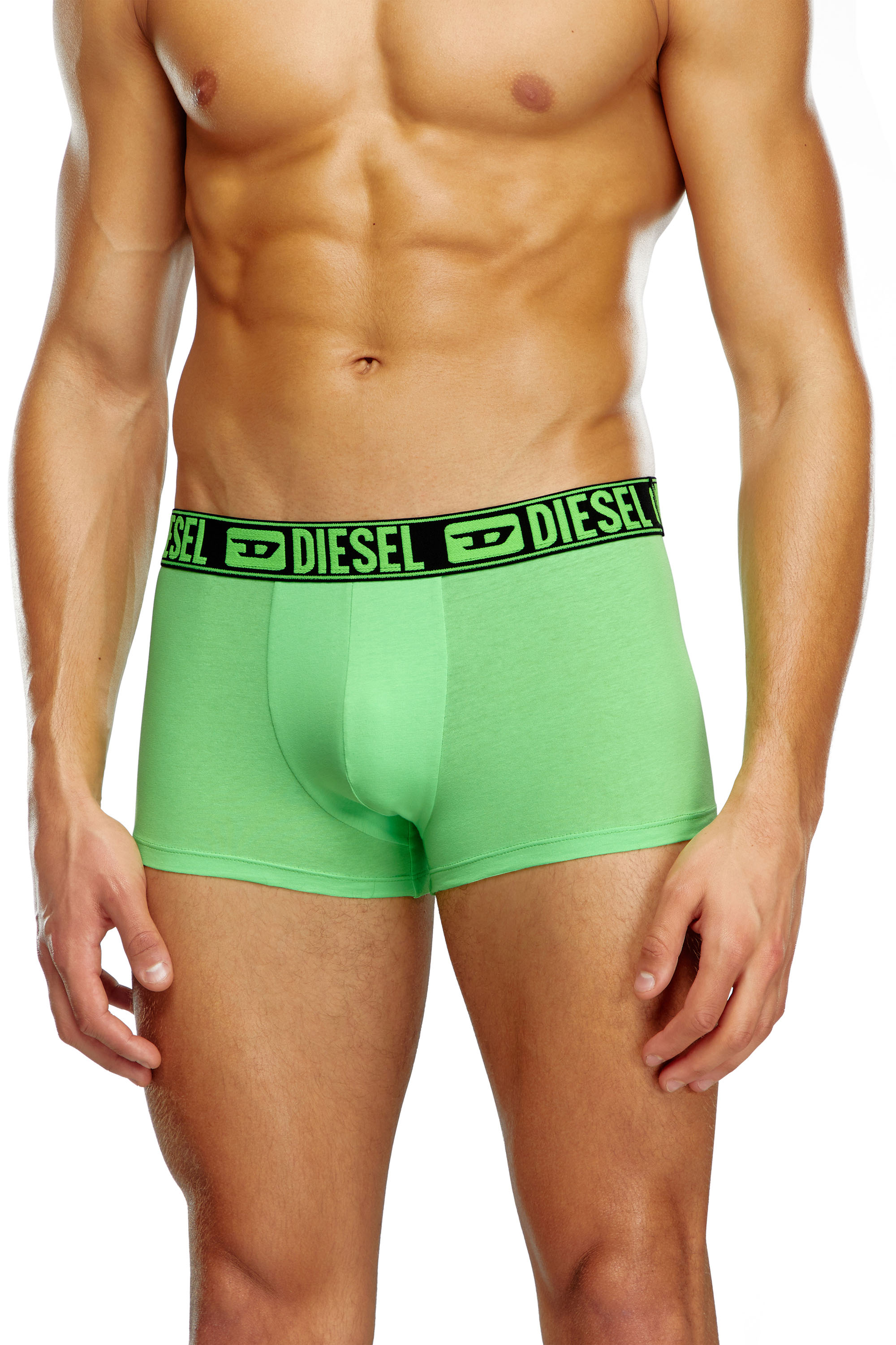 Diesel Three-pack Boxer Briefs With Neon Waist In Multicolor