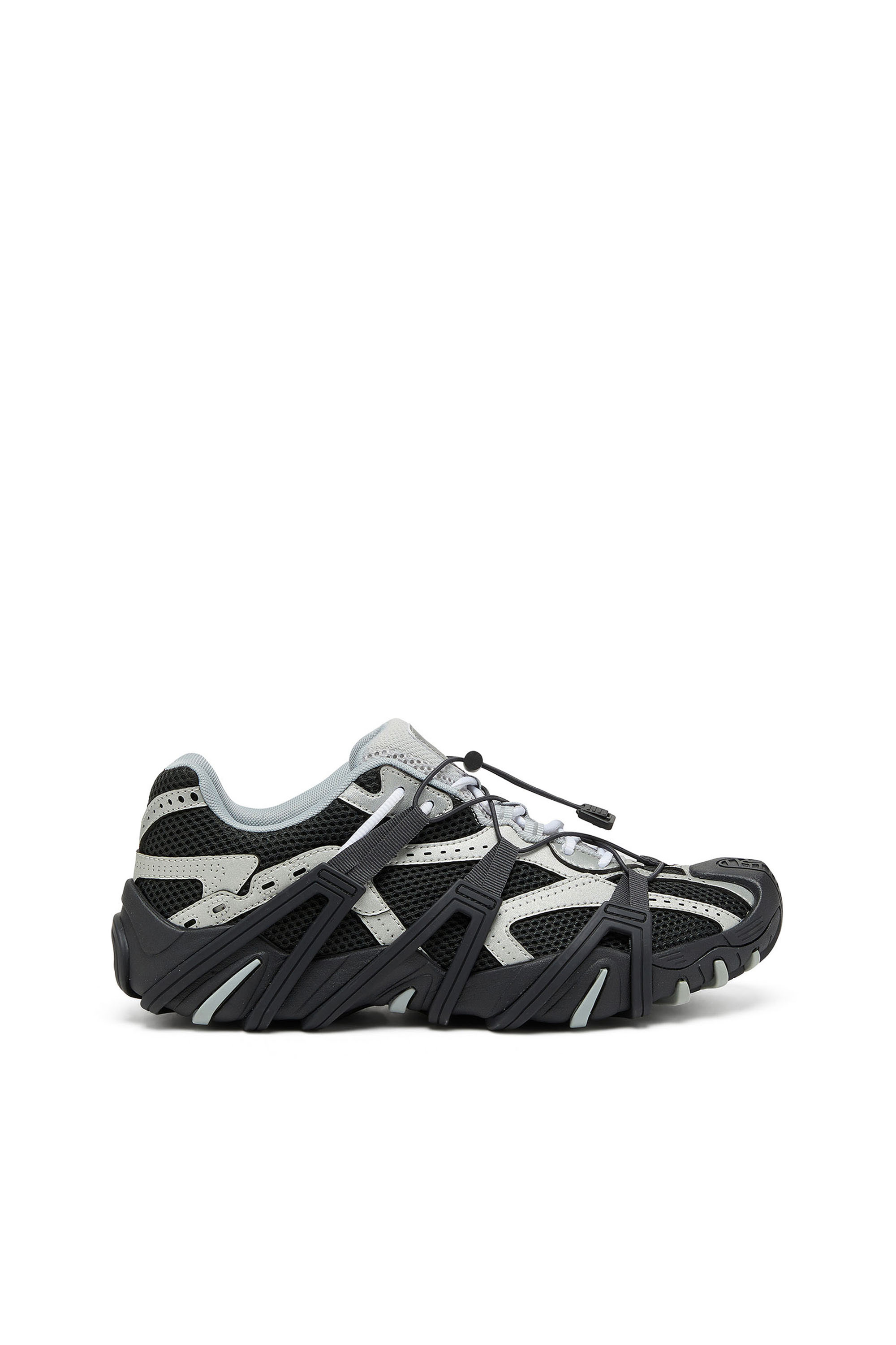 Diesel - S-Prototype Cr Lace - Mesh and PU sneakers with double lacing - Sneakers - Man - Multicolor
