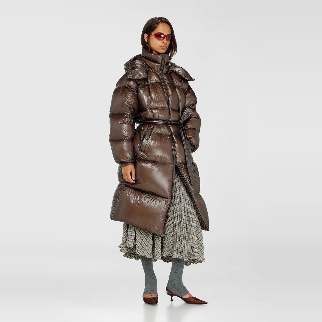 Diesel - Down puffer coat in ultra-light ripstop - Winter Jackets - Woman - Brown