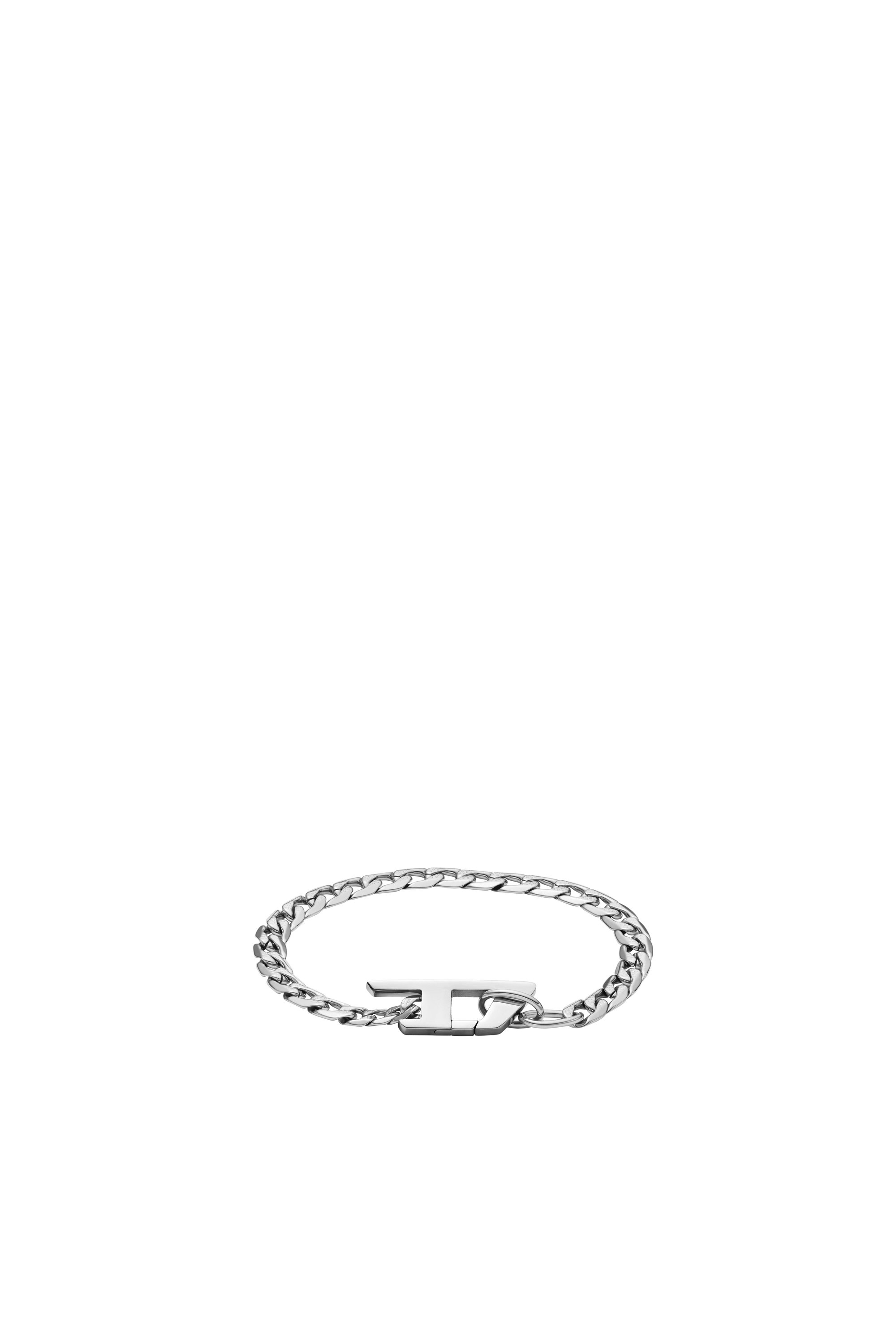 Diesel - Bracelet chaîne en acier inoxydable - Bracelets - Homme - Gris argenté