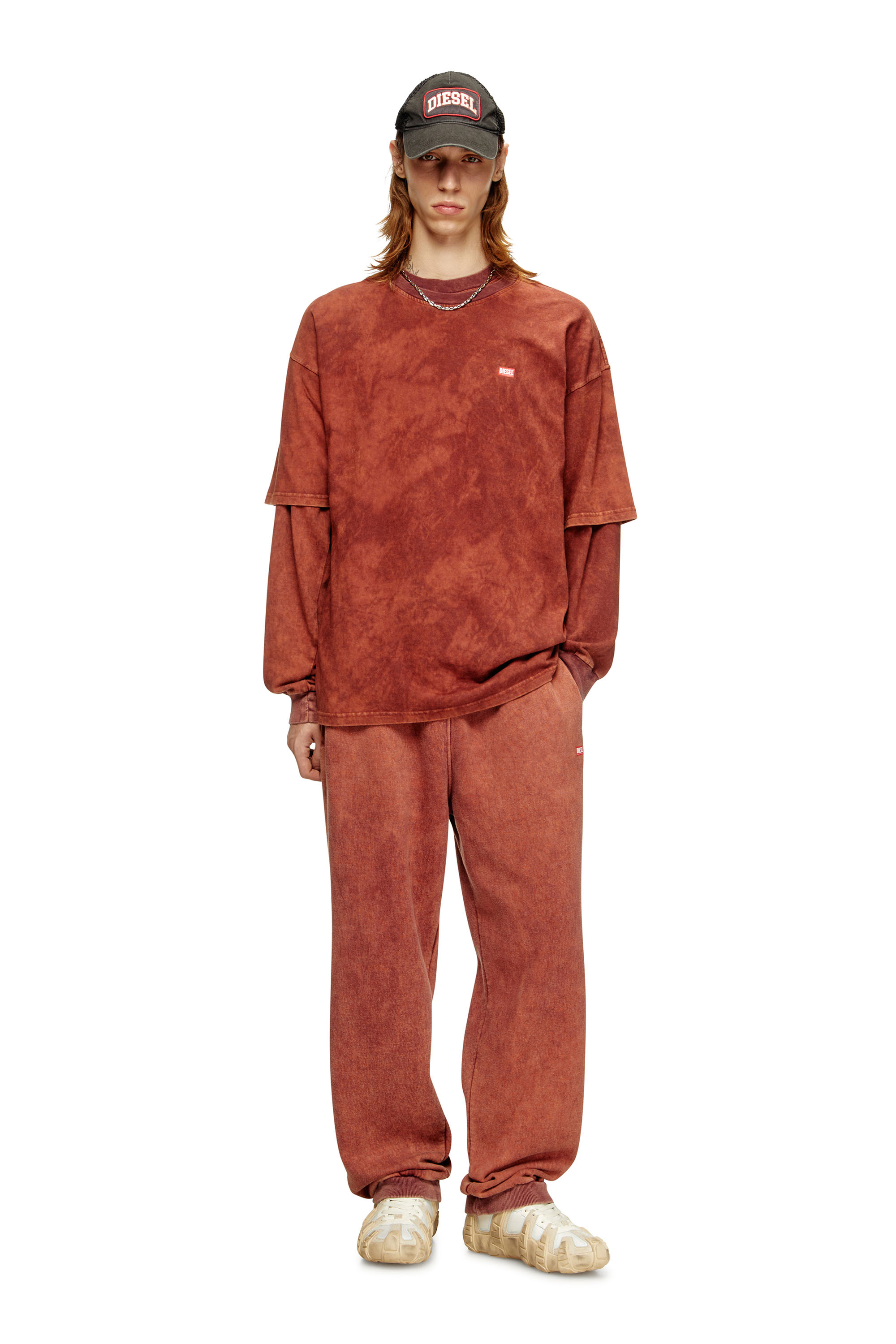 Diesel - T-BOXT-T4, Man's Jersey t-shirt with logo in Brown - 2