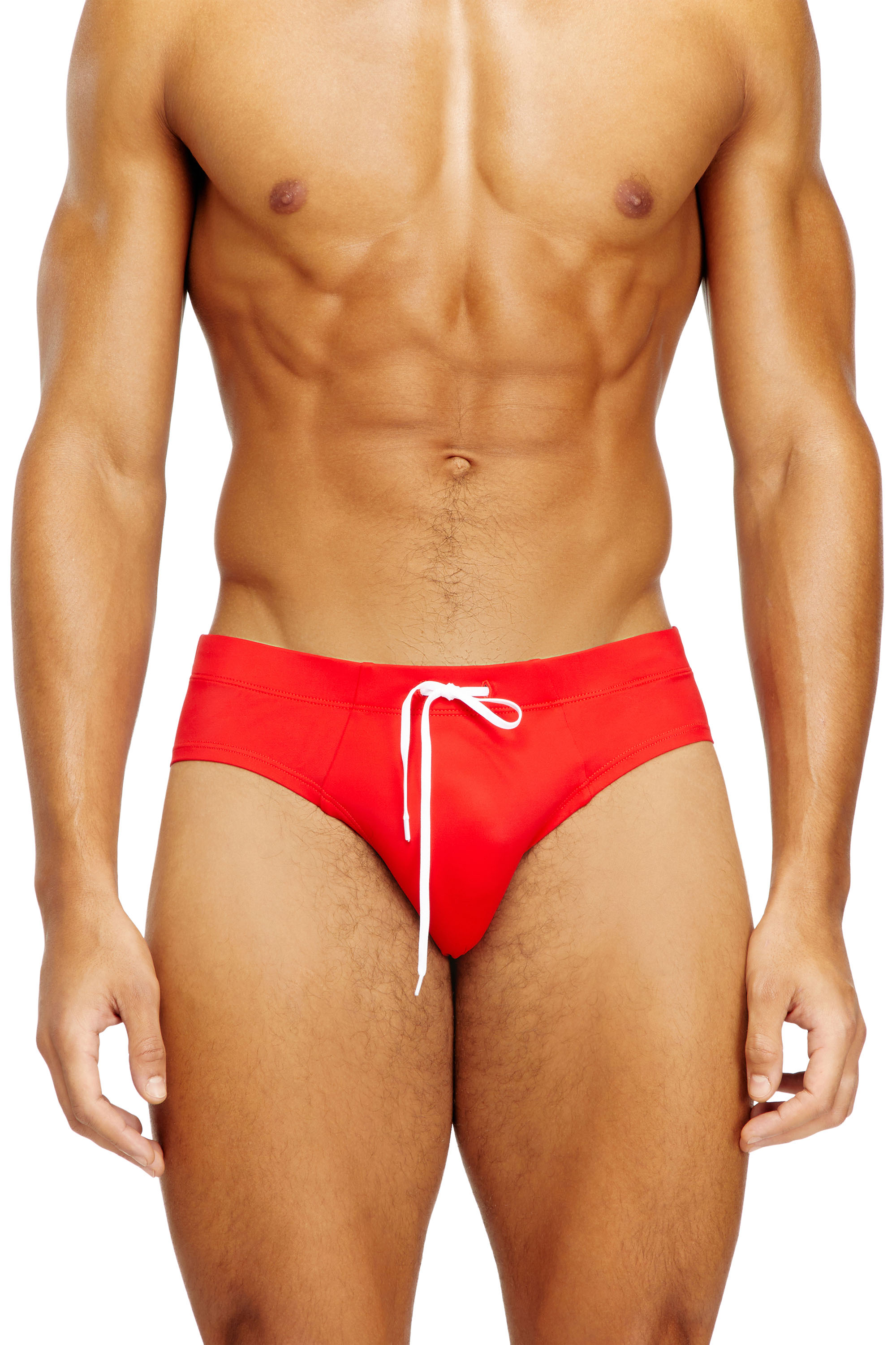 Diesel Men's Red - Lycra Swimsuit With Back Logo - Swim Briefs - Man Extra Large