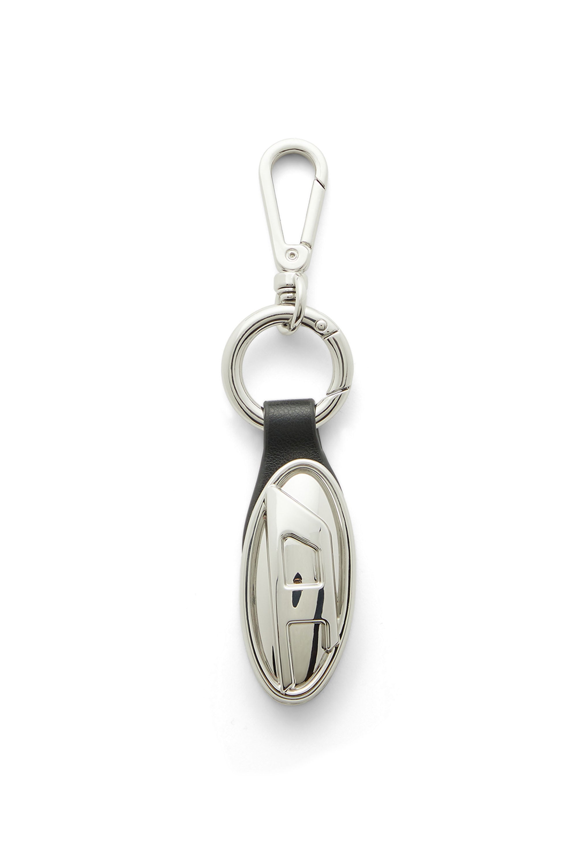 Diesel Women's Silver - Metal Keyring With Oval Plaque - Charms And Keyrings - Woman Uni