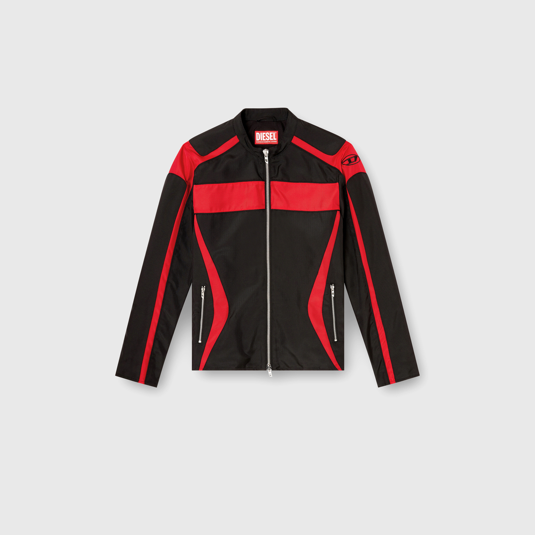 Diesel - Veste biker en toile à blocs de couleur - Vestes - Homme - Polychrome