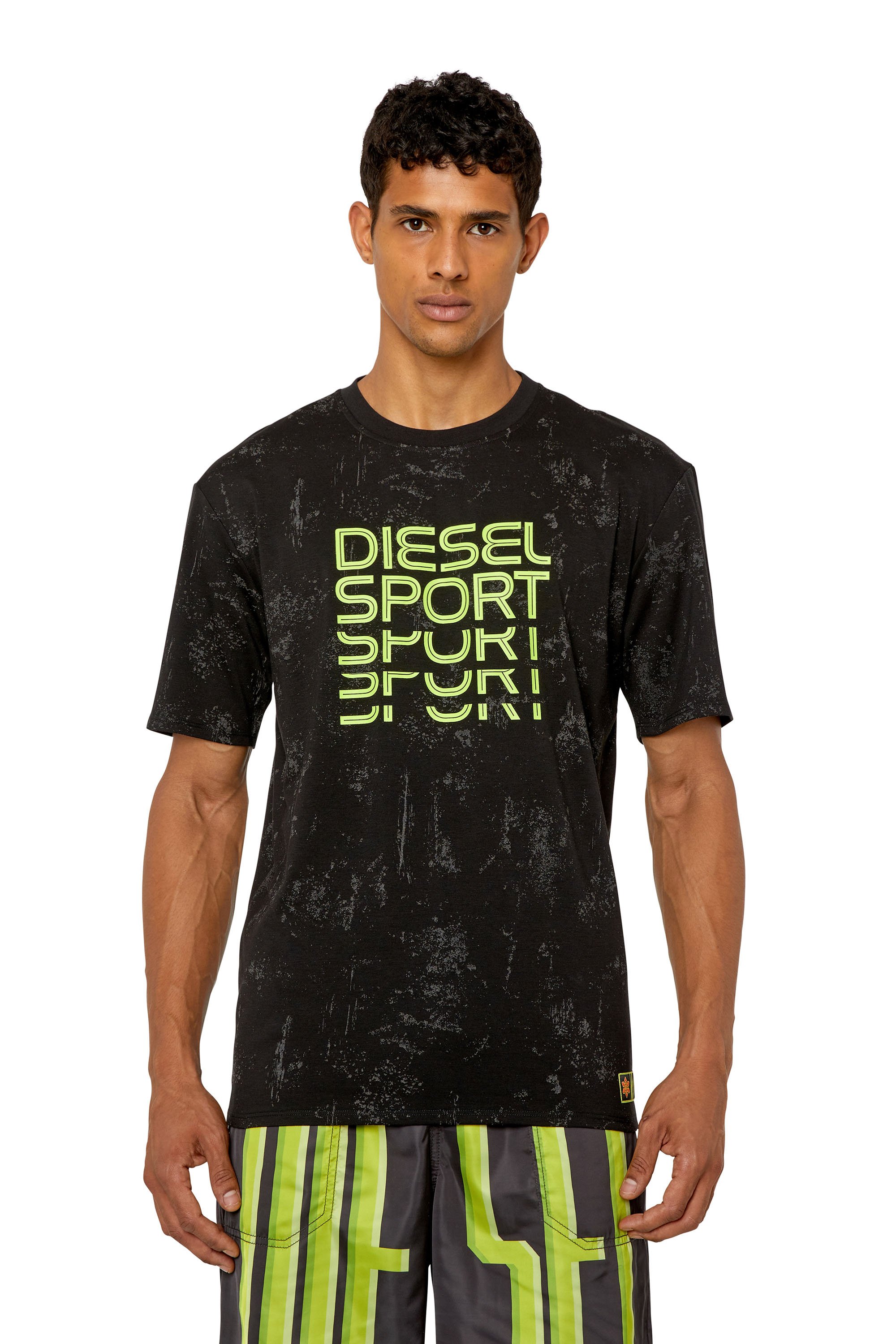 Diesel - T-shirt con dettagli catarifrangenti - T-Shirts - Uomo - Nero