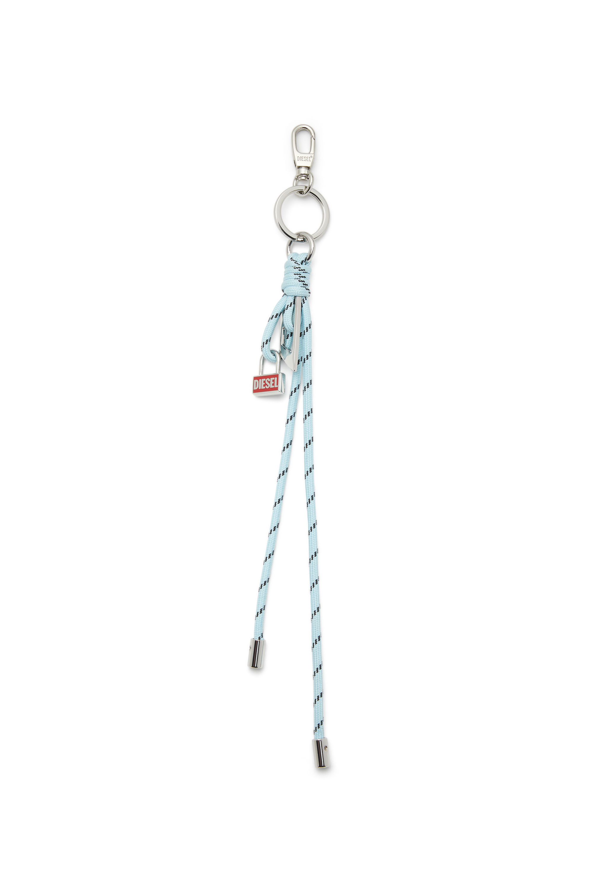 Diesel Unisex Blue - Metal And Rope Charm With Pendant - Charms And Keyrings Uni