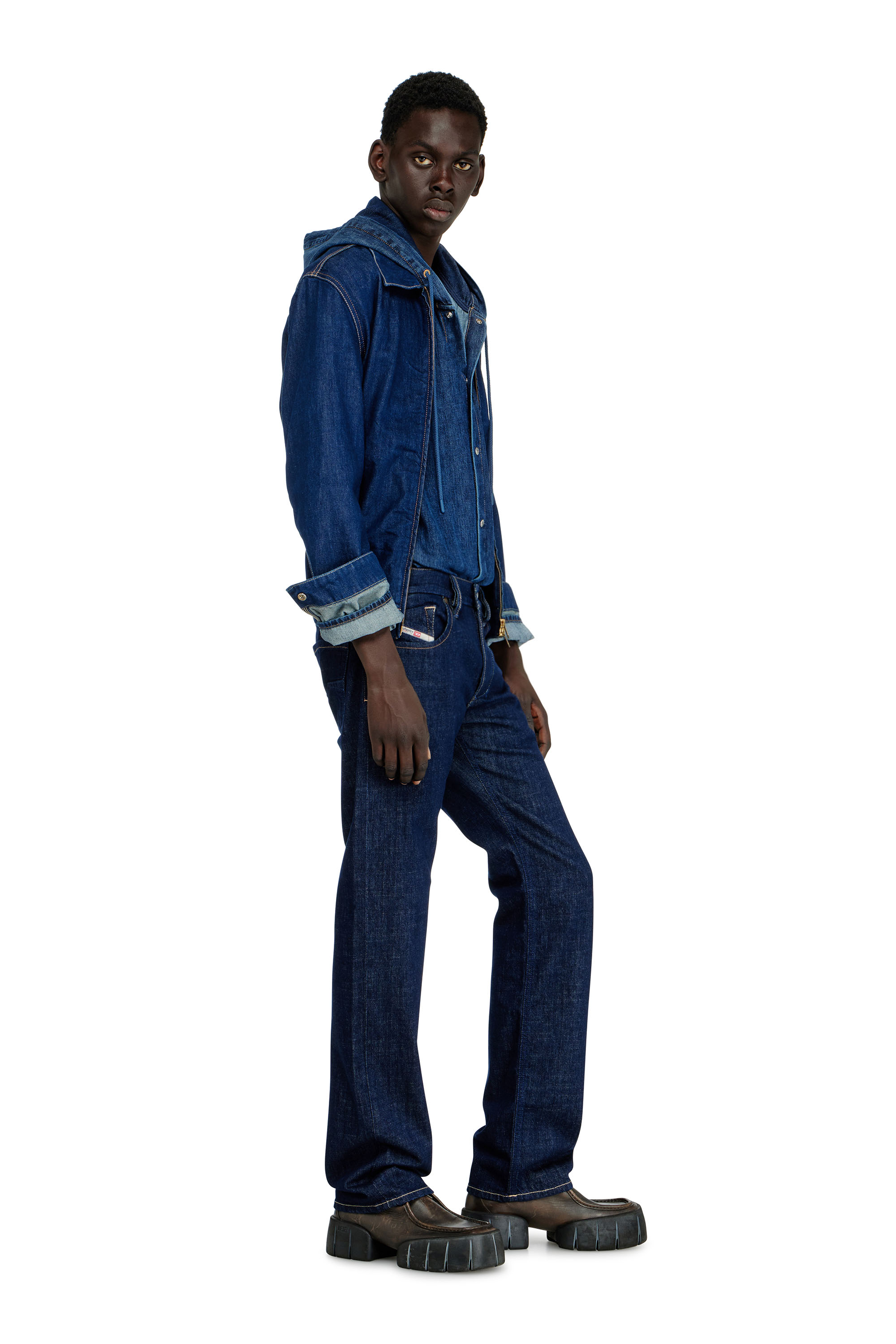 Diesel - Man's Regular Jeans 1985 Larkee 007EQ, Dark Blue - 4
