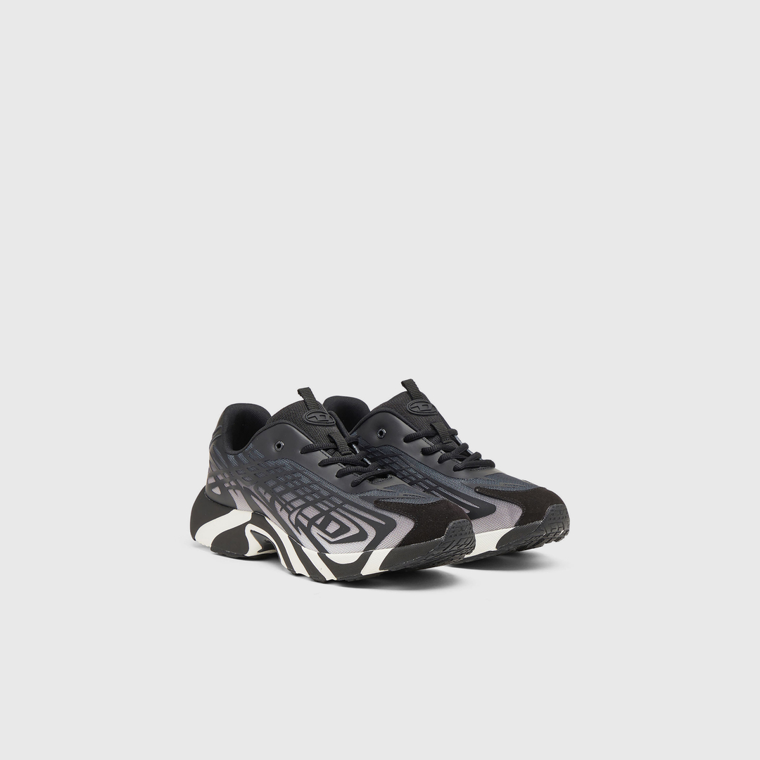 Diesel - D-Vit-Sneakers en mesh dégradé rayé - Baskets - Homme - Noir