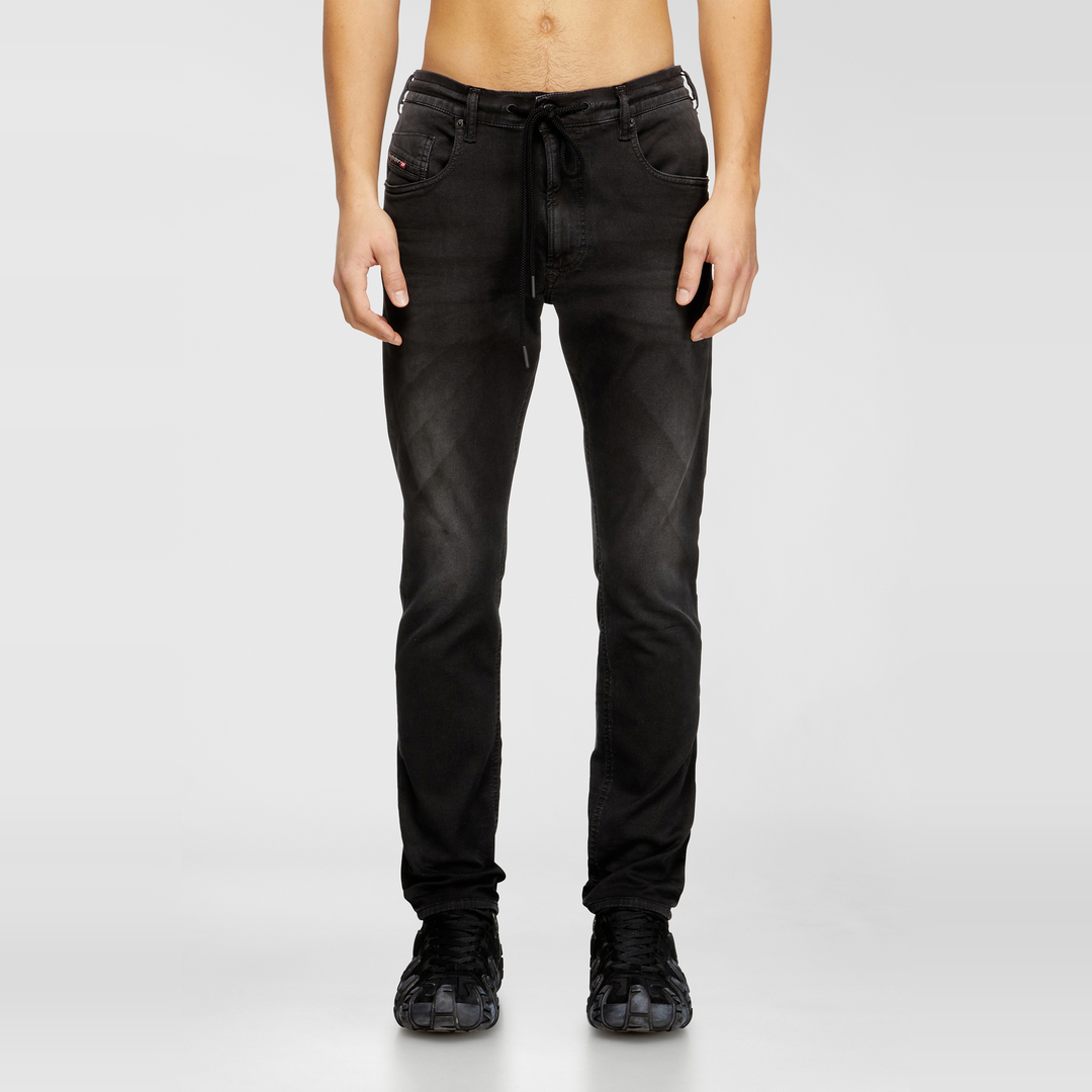 Diesel D-Krooley-B Jogg Denim Sweat Jeans - Male - Slim Fit Jeans - Black - W36 - Jeans - Image 2