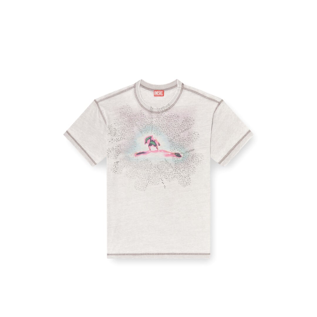 Diesel Men's T-Shirt Grey Medium - Image 3
