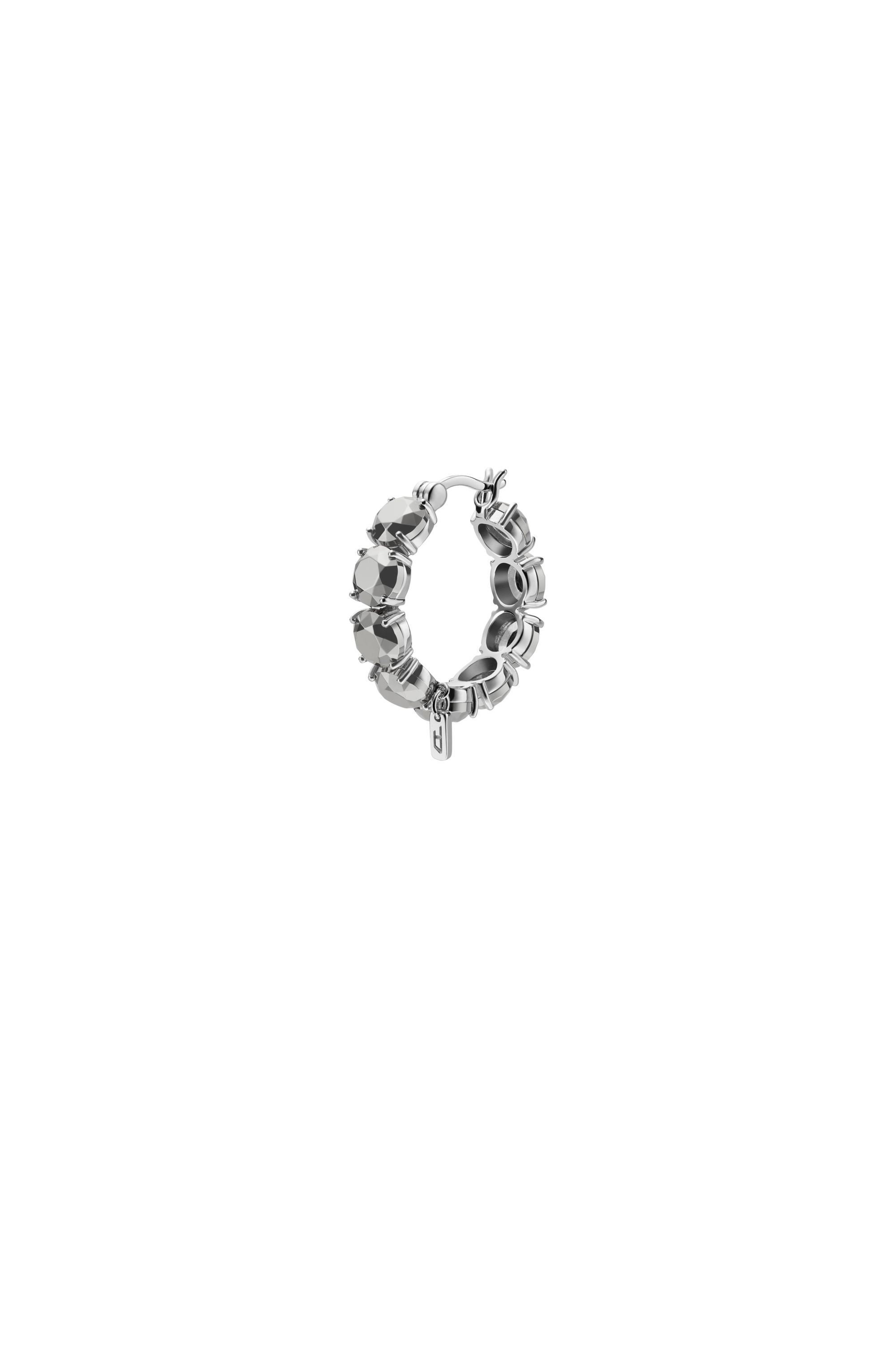 Diesel Unisex Silver - Sterling Hoop Earring - Earrings Uni