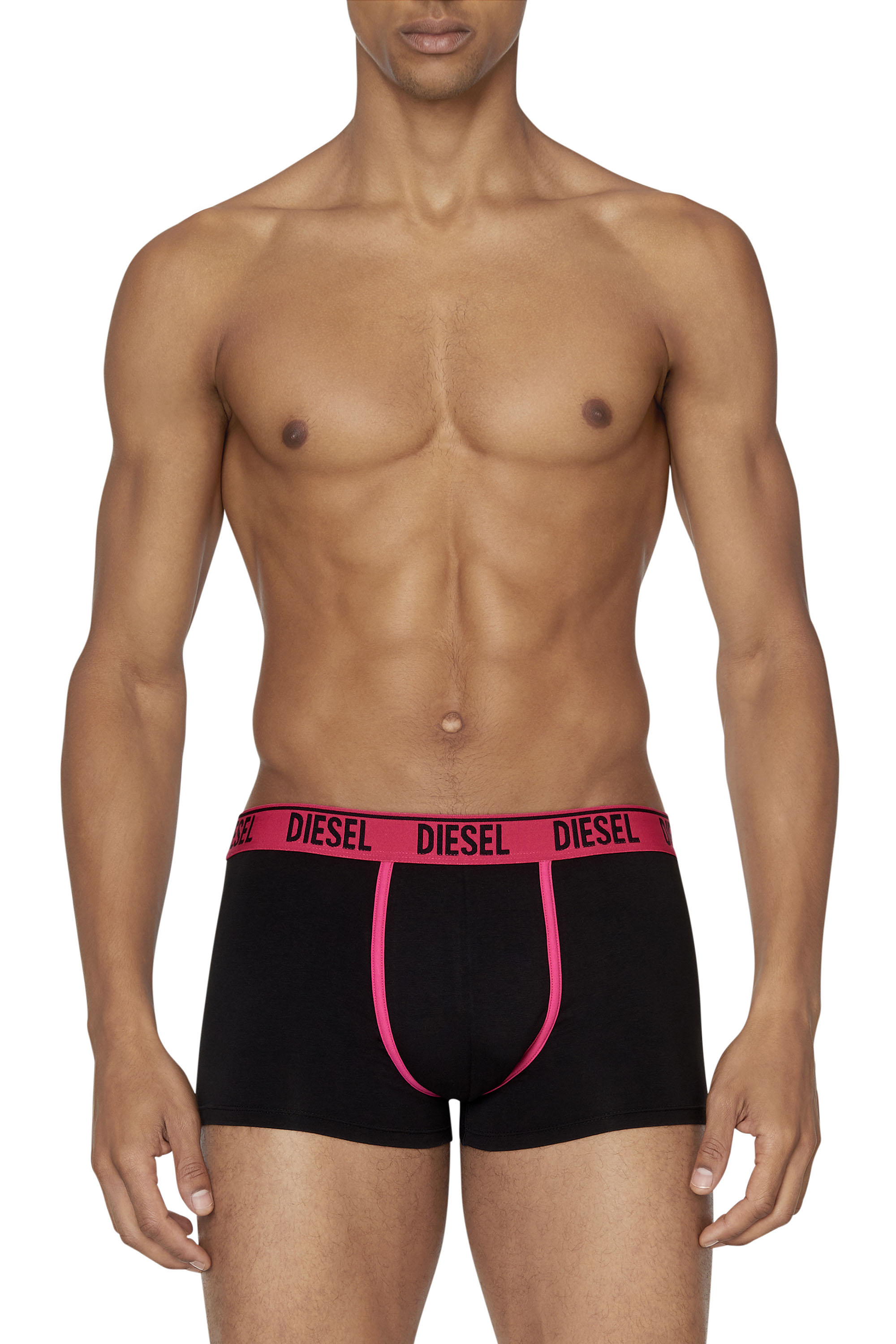 Diesel Two-pack Of Boxer Briefs With Logo Waist In Multicolor