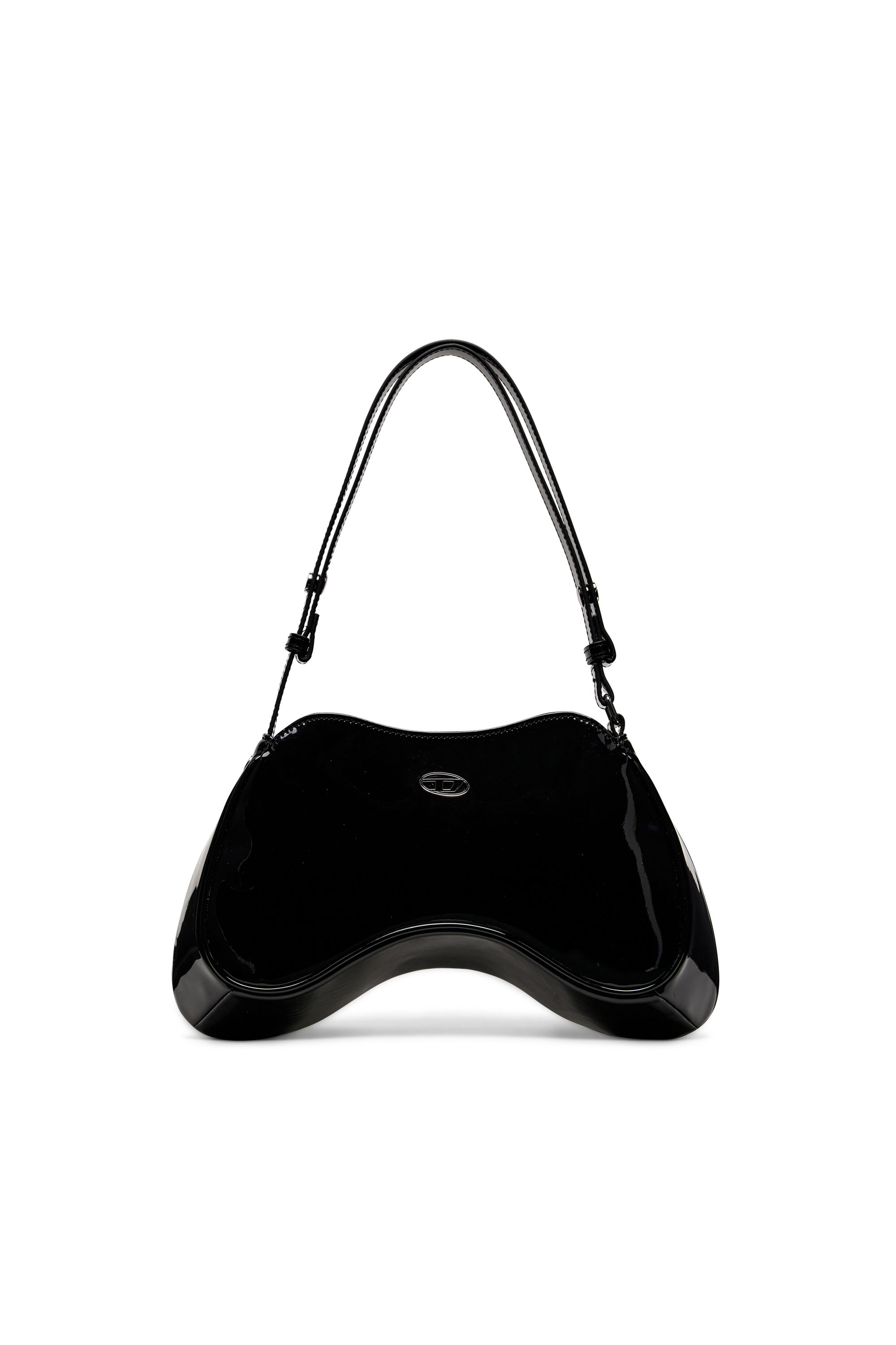 Diesel - Play Shoulder - Glossy shoulder bag - Shoulder Bags - Woman - Black