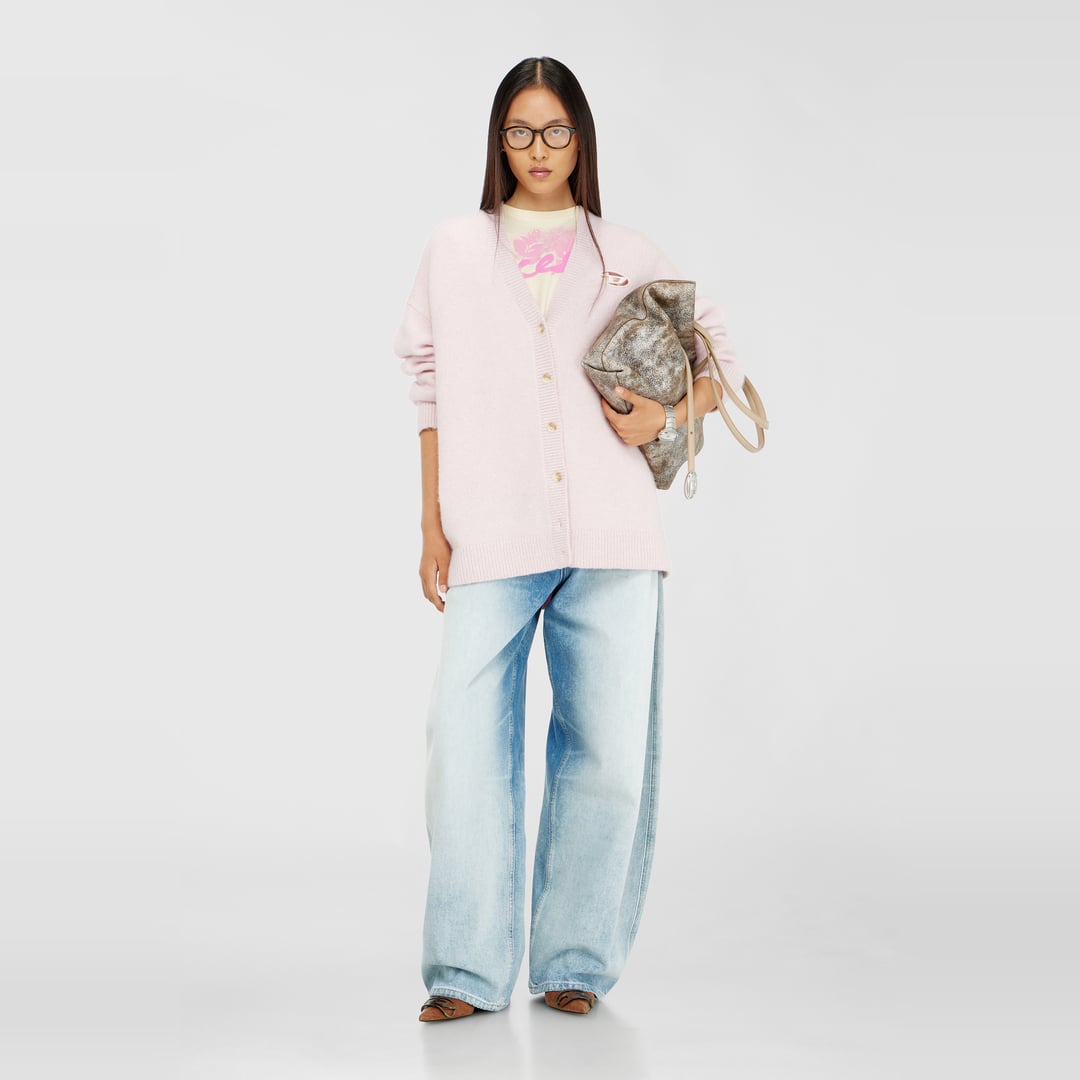 Diesel - Cardigan in wool and alpaca blend - Knitwear - Woman - Pink