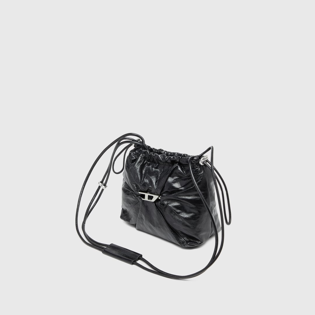 Diesel , Bucket Bags, Female, Black, One Size, Scrunch-D Bucket Bag - Image 4
