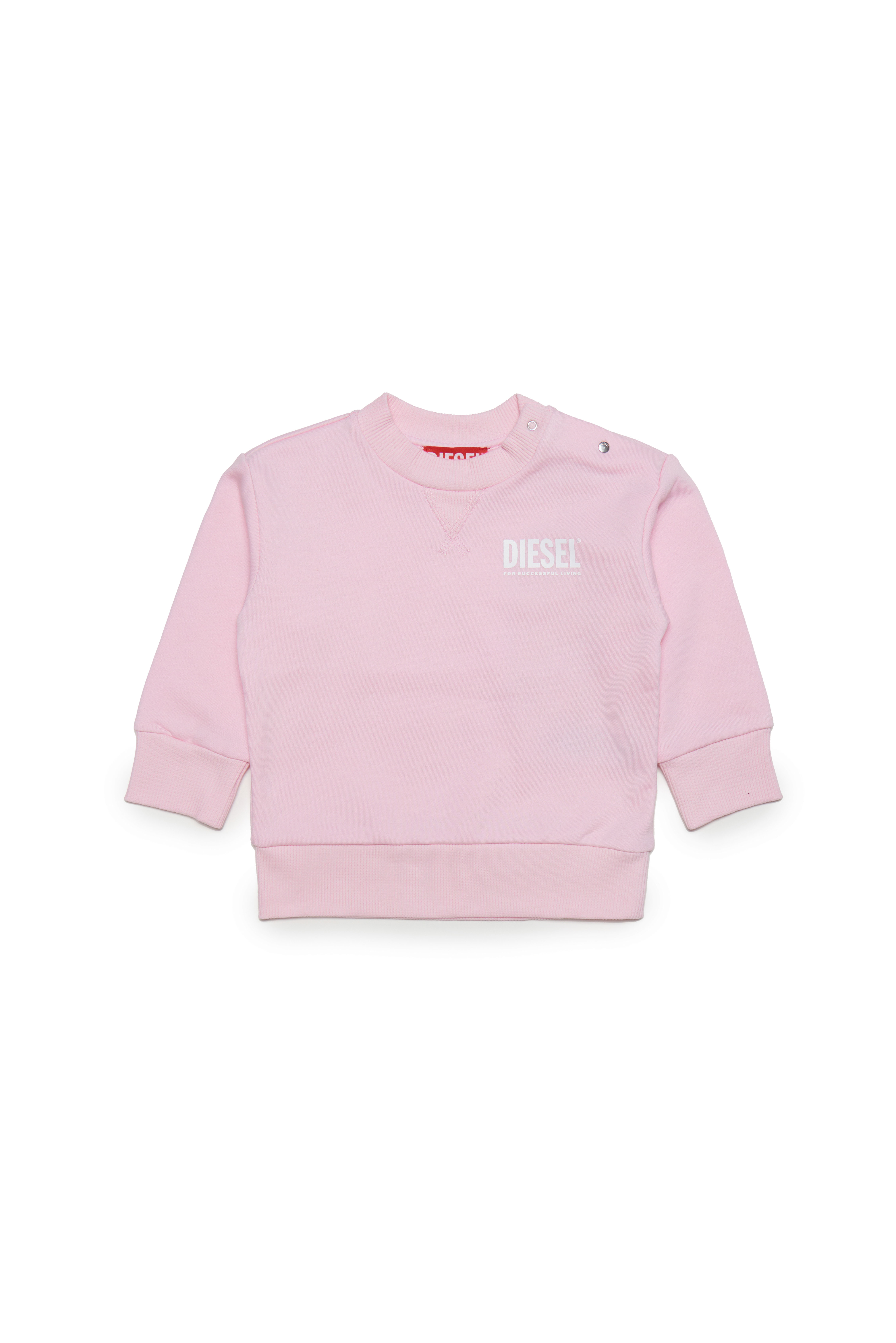 Diesel - Cotton sweatshirt with logo print - Sweaters - Unisex - Pink