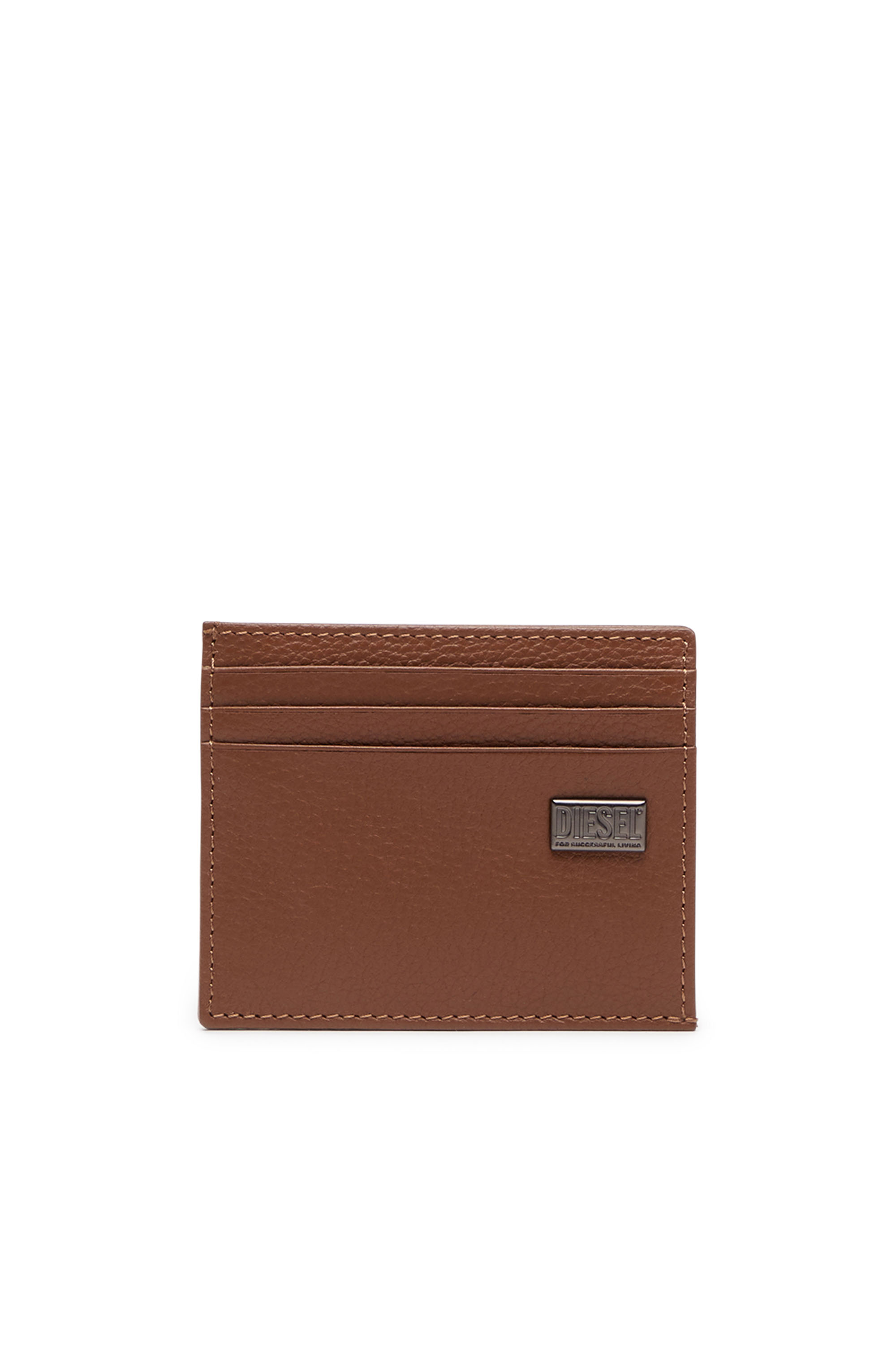 Diesel - Card holder in grainy leather - Small Wallets - Man - Brown