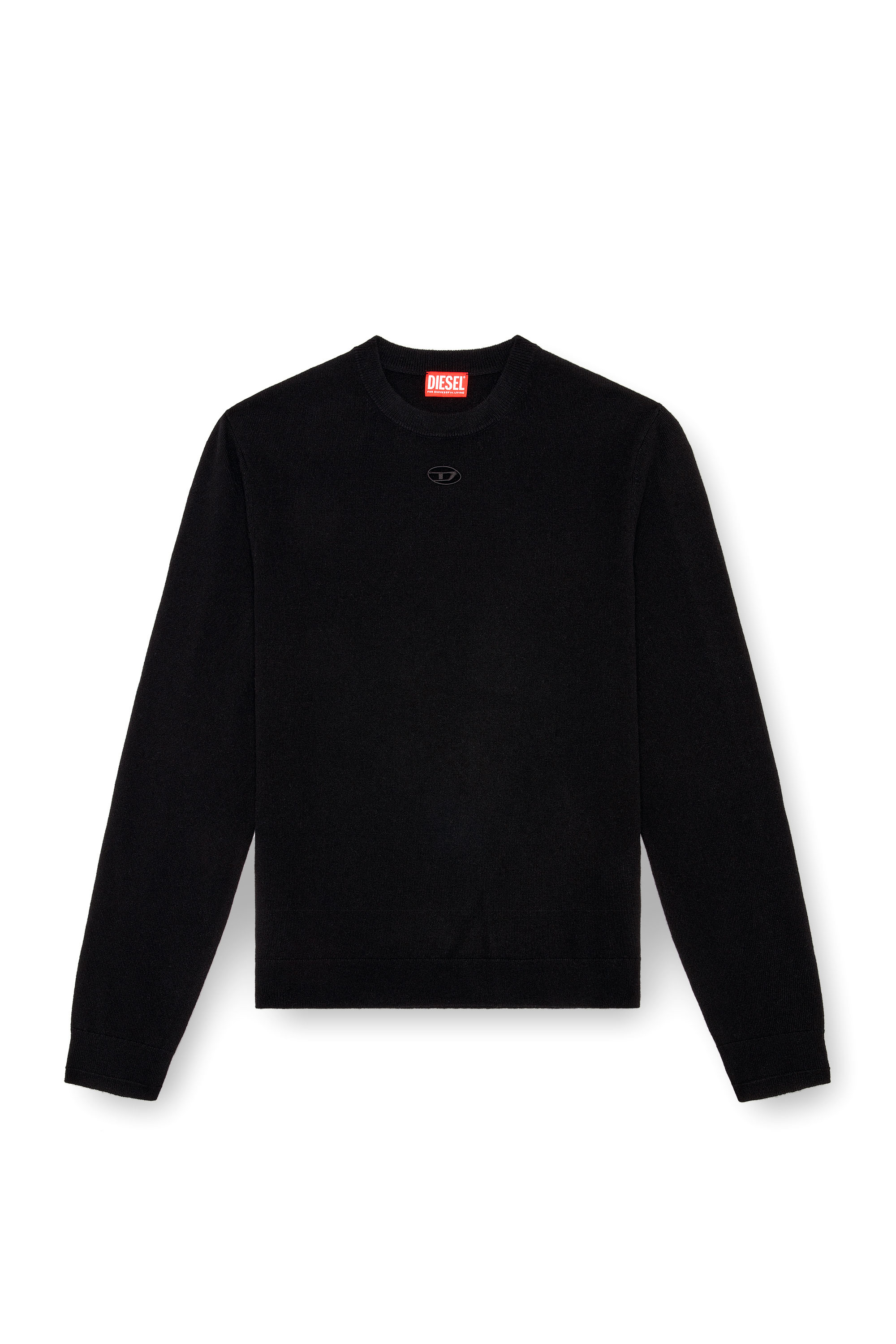Diesel - K-VIERI, Man's Wool and cashmere jumper in Black - 3