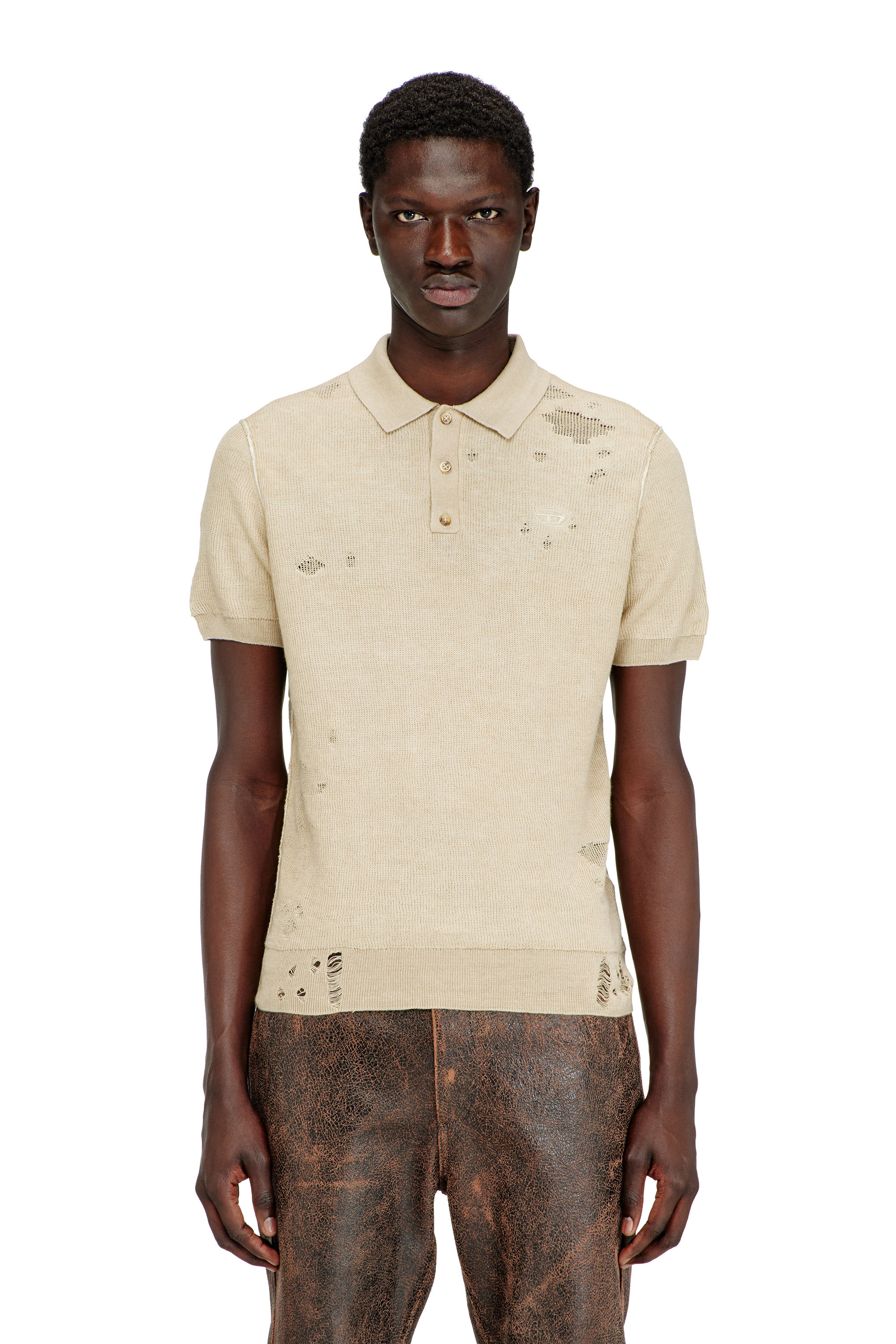 Diesel Mužský Béžový - T-Shirts - Man Veľký