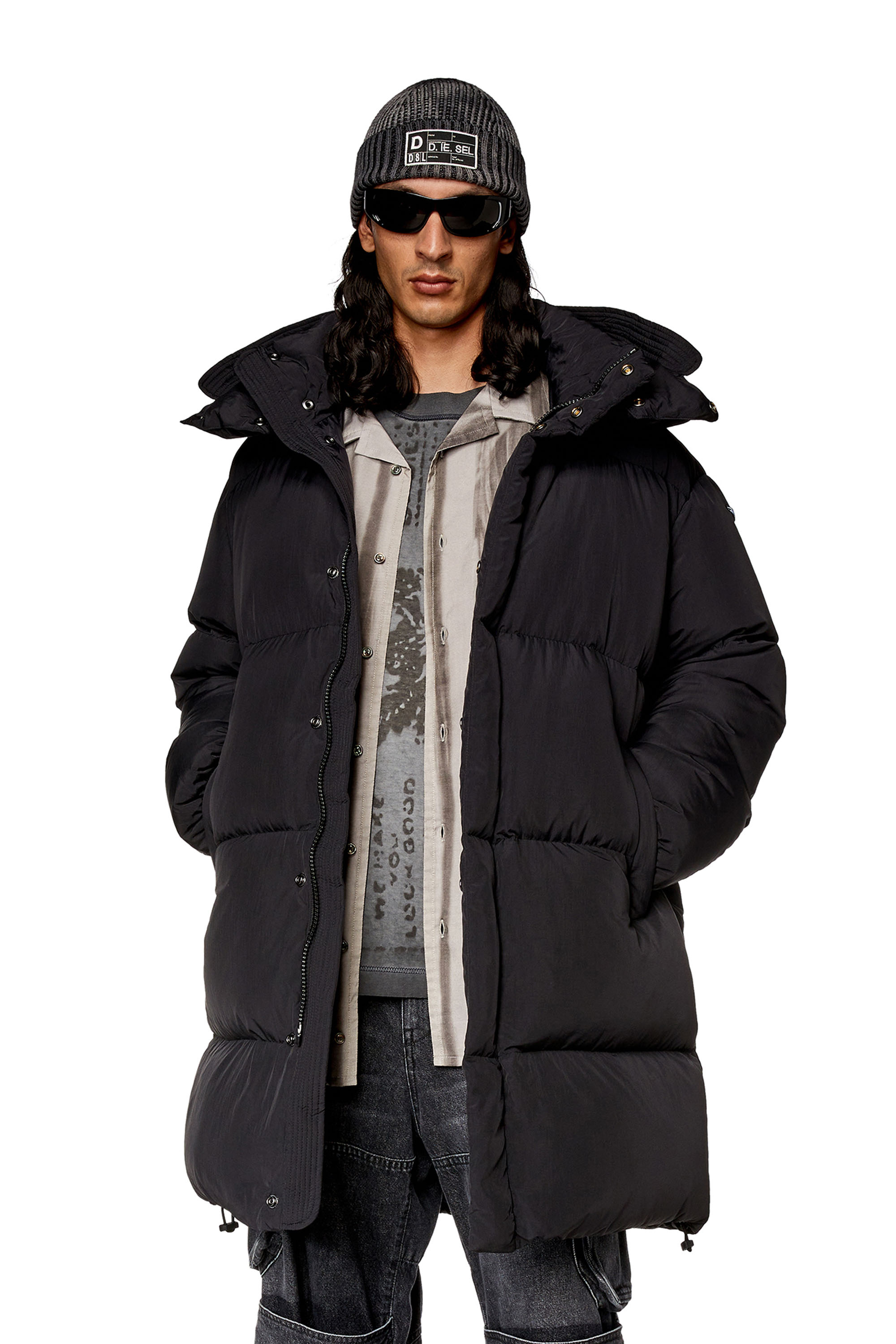 Diesel - Down coat with Viral Off treatment - Winter Jackets - Man - Black