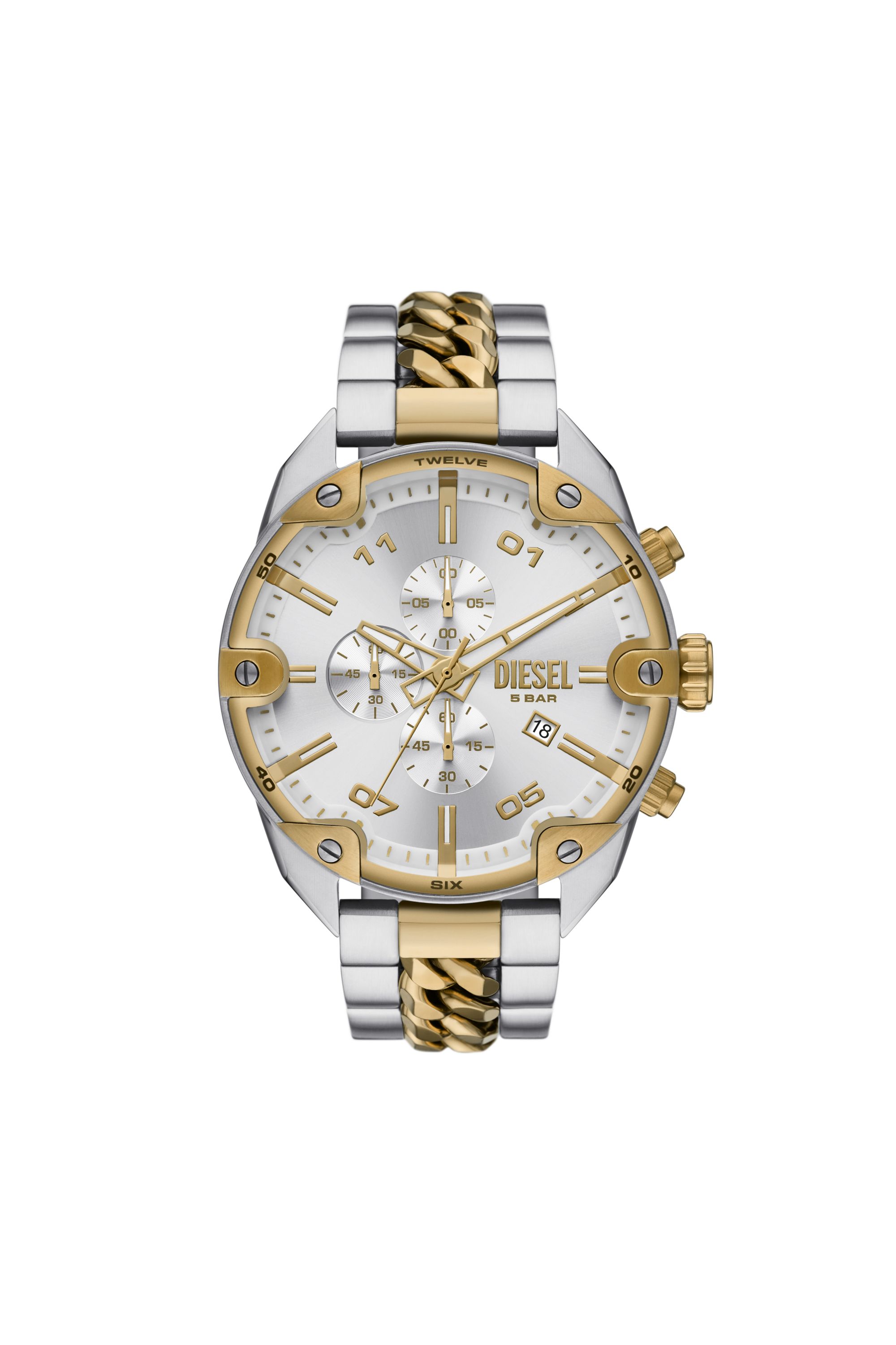 Diesel Men's Silver - Spiked Stainless Steel Watch - Timeframes - Man Uni