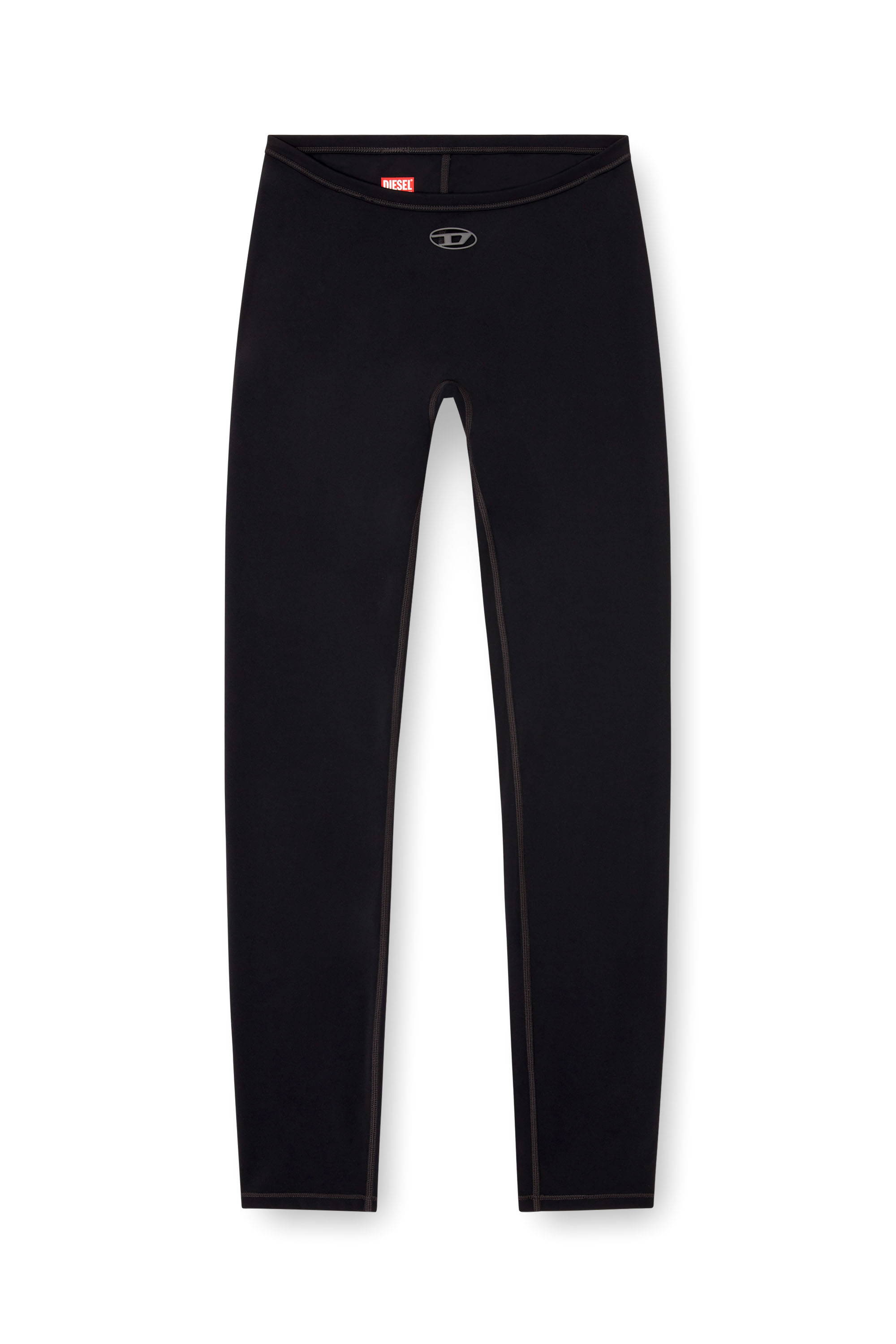 Diesel - MINA-UTLT, Woman's Stretch Nylon leggings in Black - 3