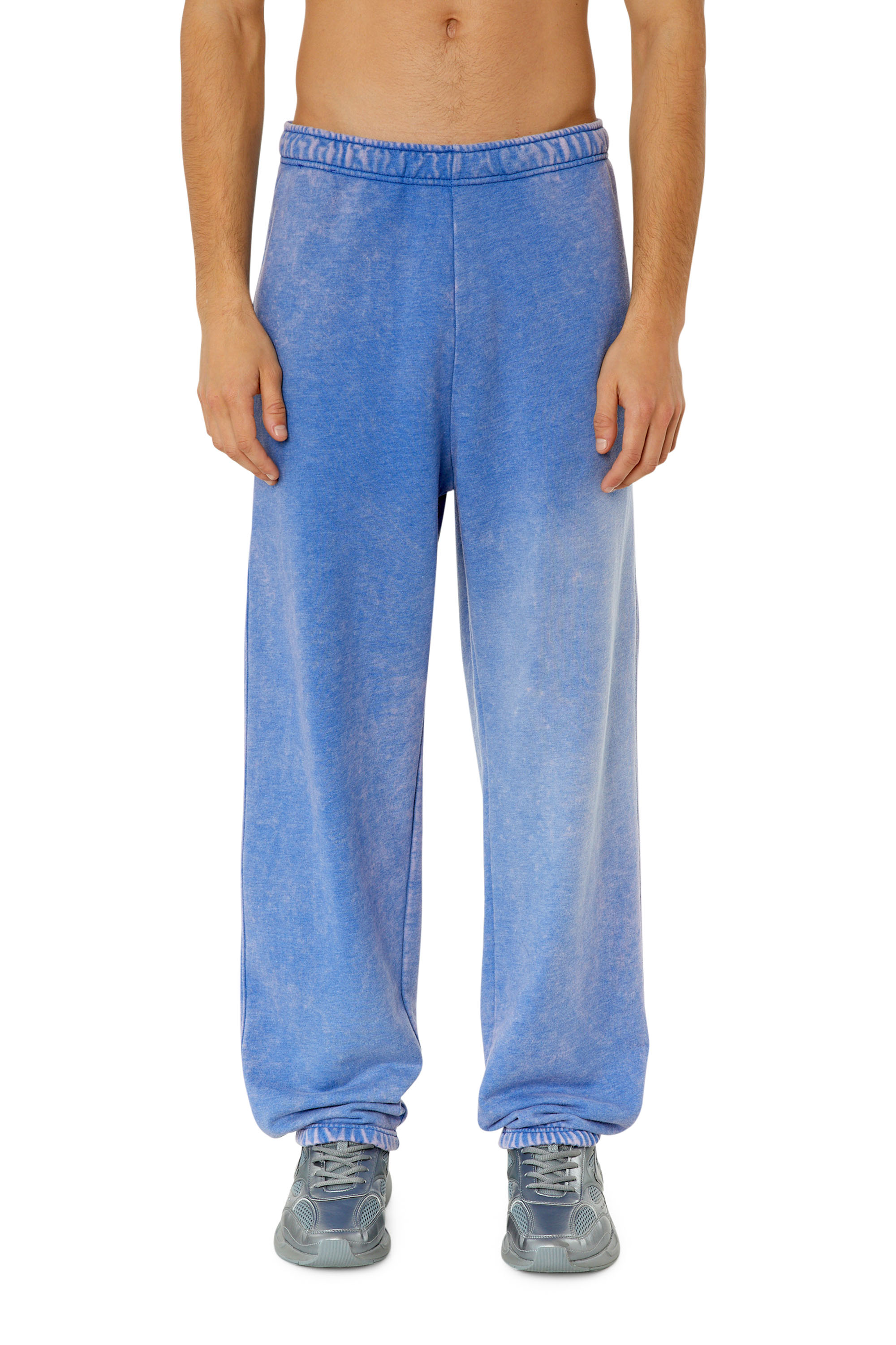 DIESEL TRACK PANTS WITH WHITENED TREATMENT