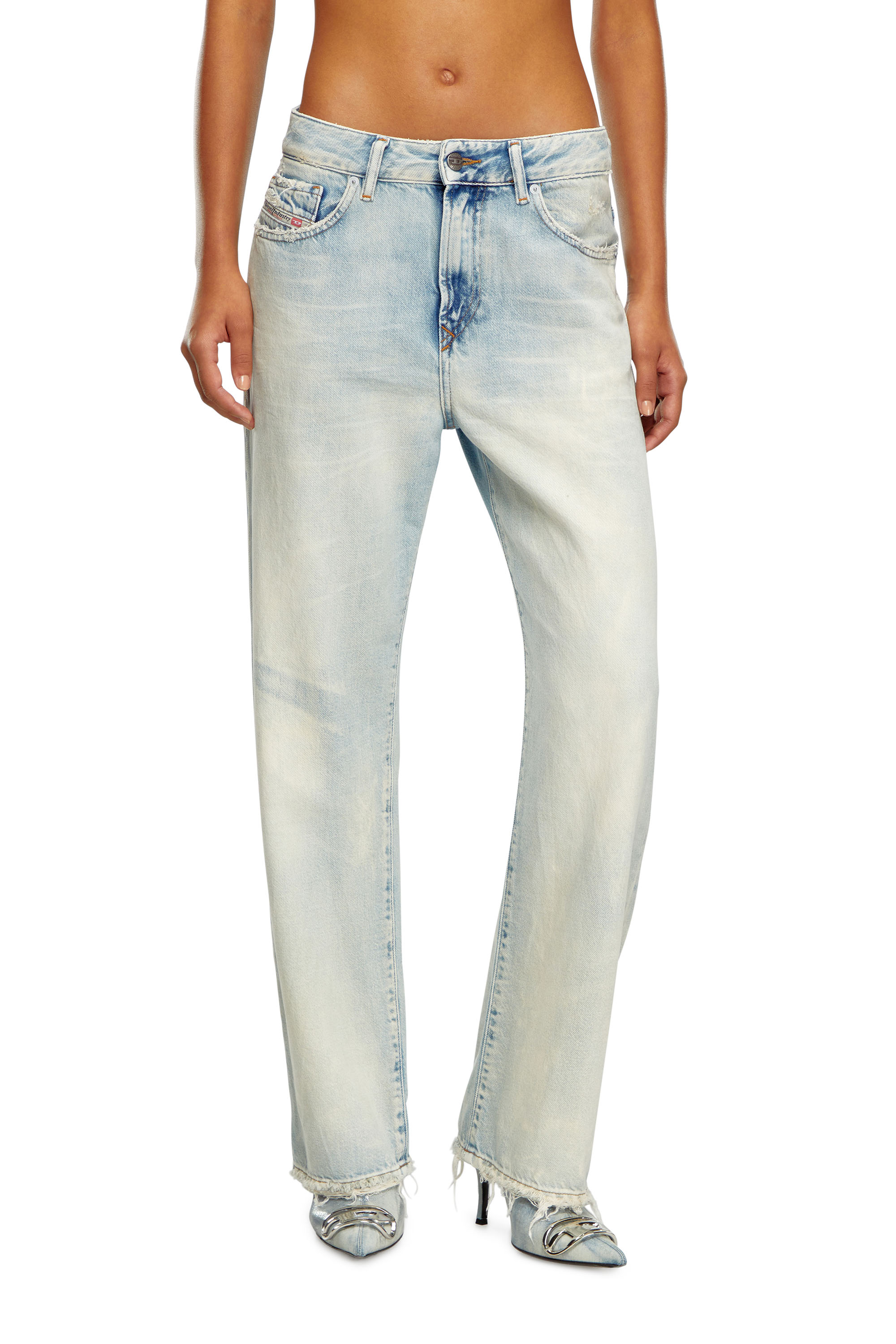 Shop Diesel Regular Jeans In Blue