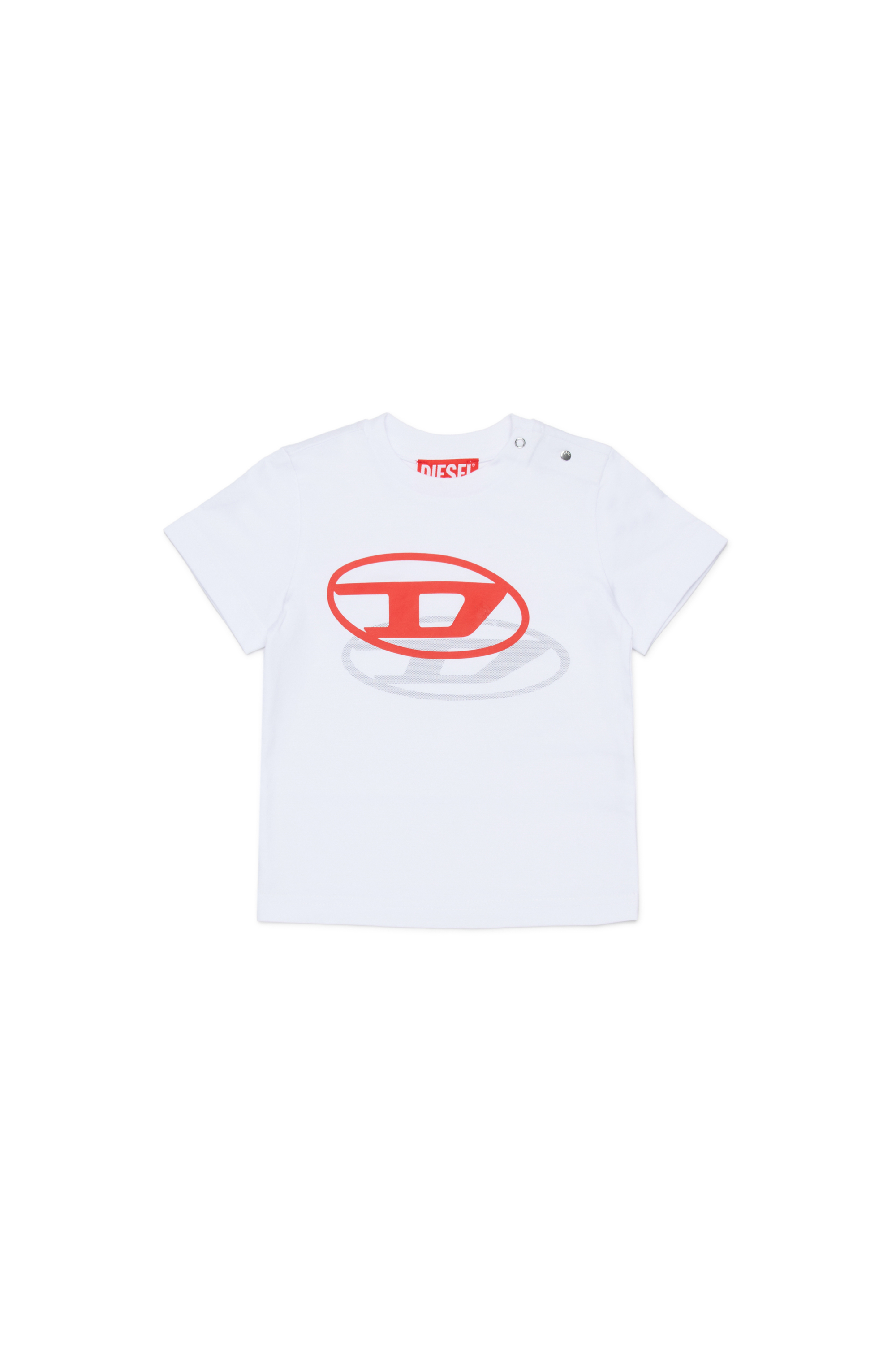 Diesel - T-shirt en coton avec logo en relief - T-shirts et Hauts - Homme