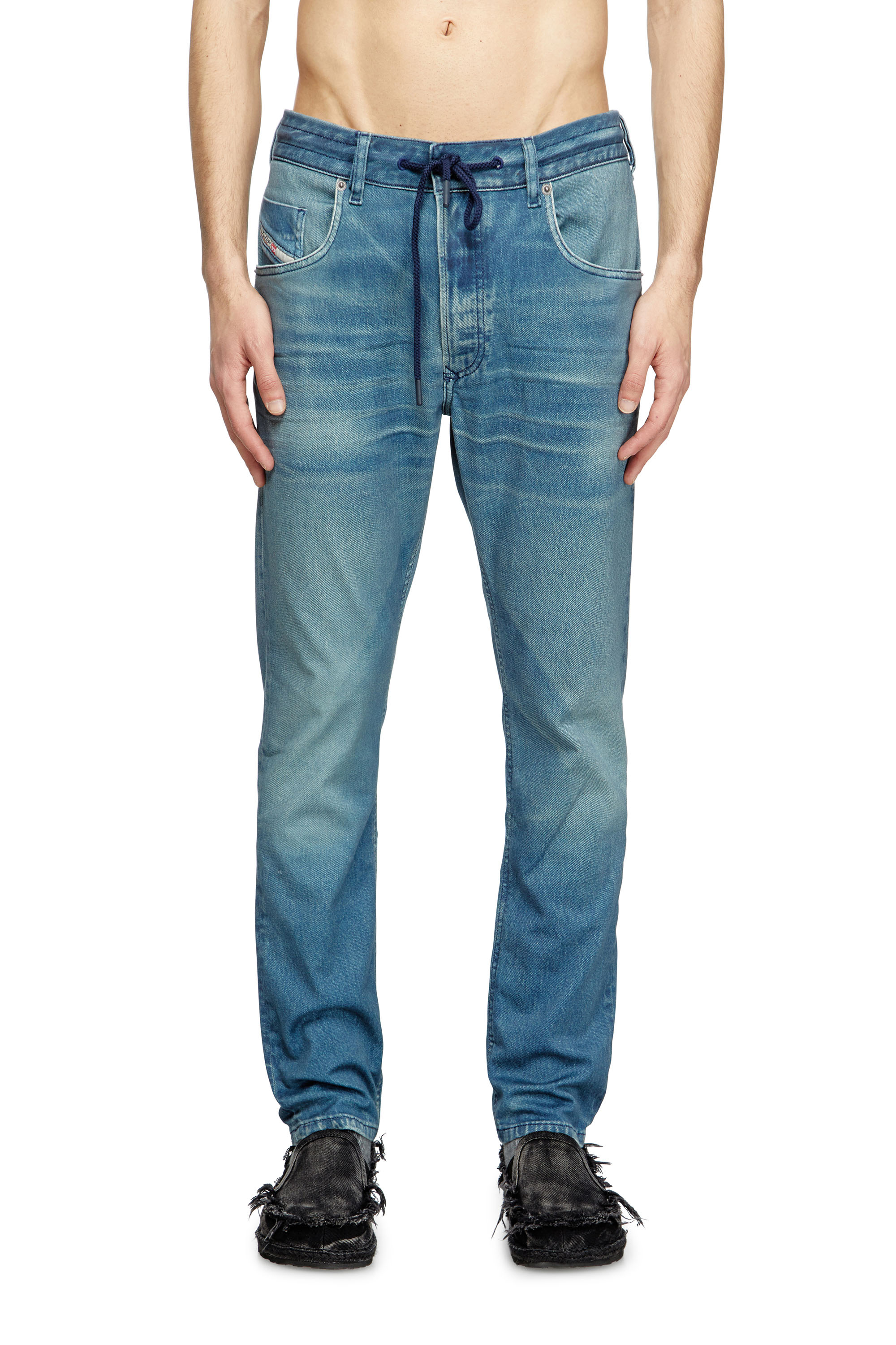 Diesel - Man's Regular 2032 D-Krooley Joggjeans® 068PC, Light Blue - 1