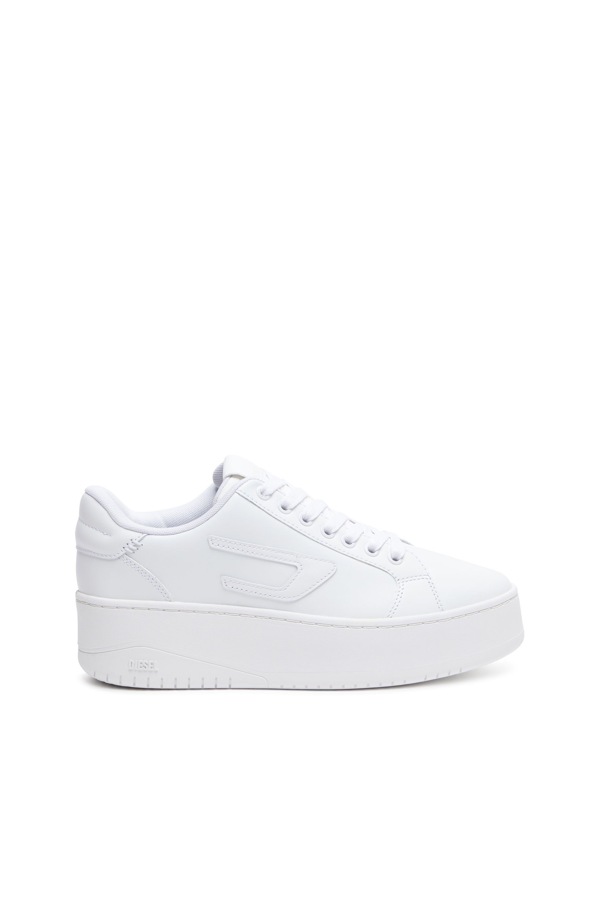 Diesel - S-Athene Bold-Flatform sneakers in leather - Sneakers - Woman - White