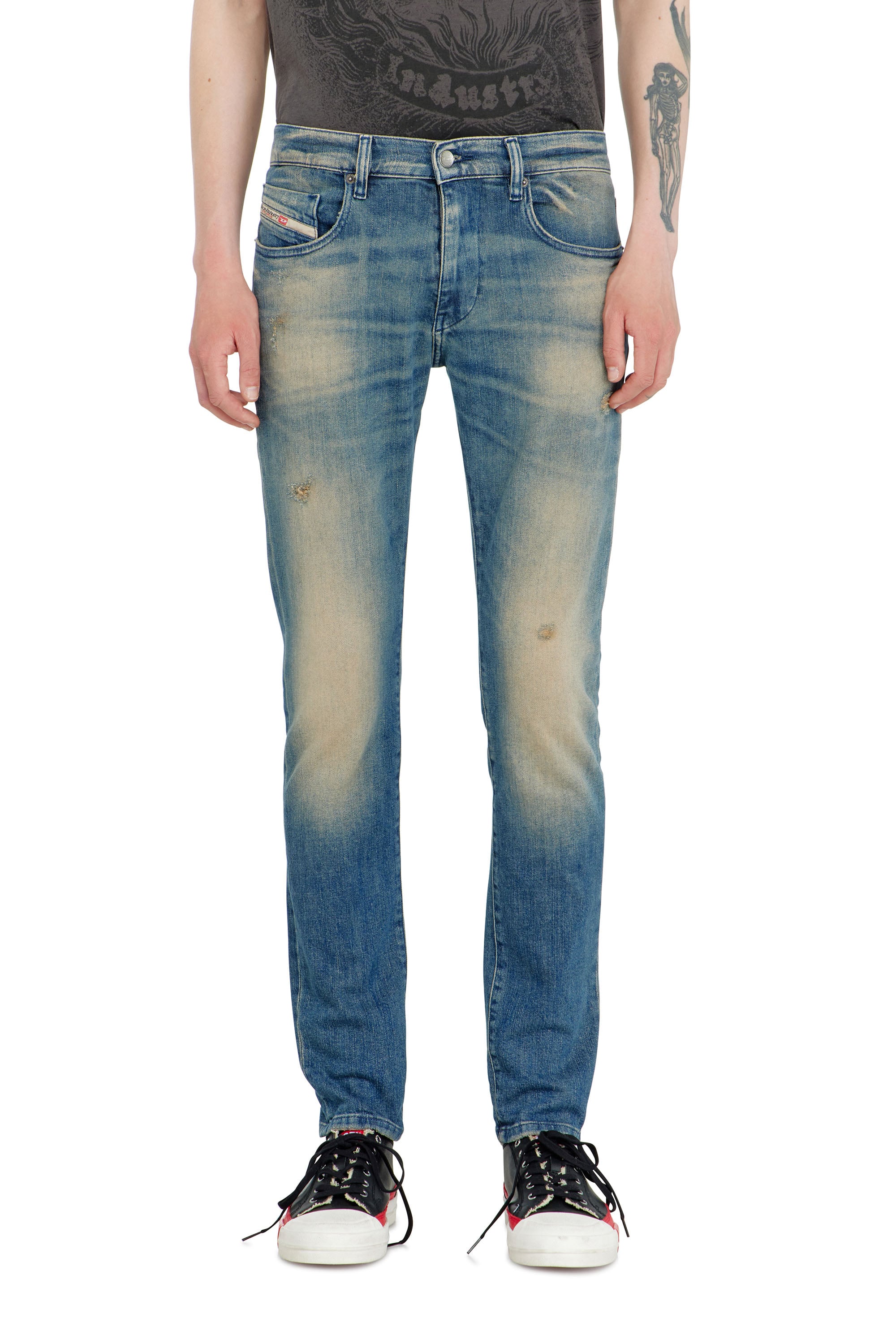Diesel Miesten Sininen Slim Jeans Regular Waist 2019 D-Strukt, Zip Fly Koko 33