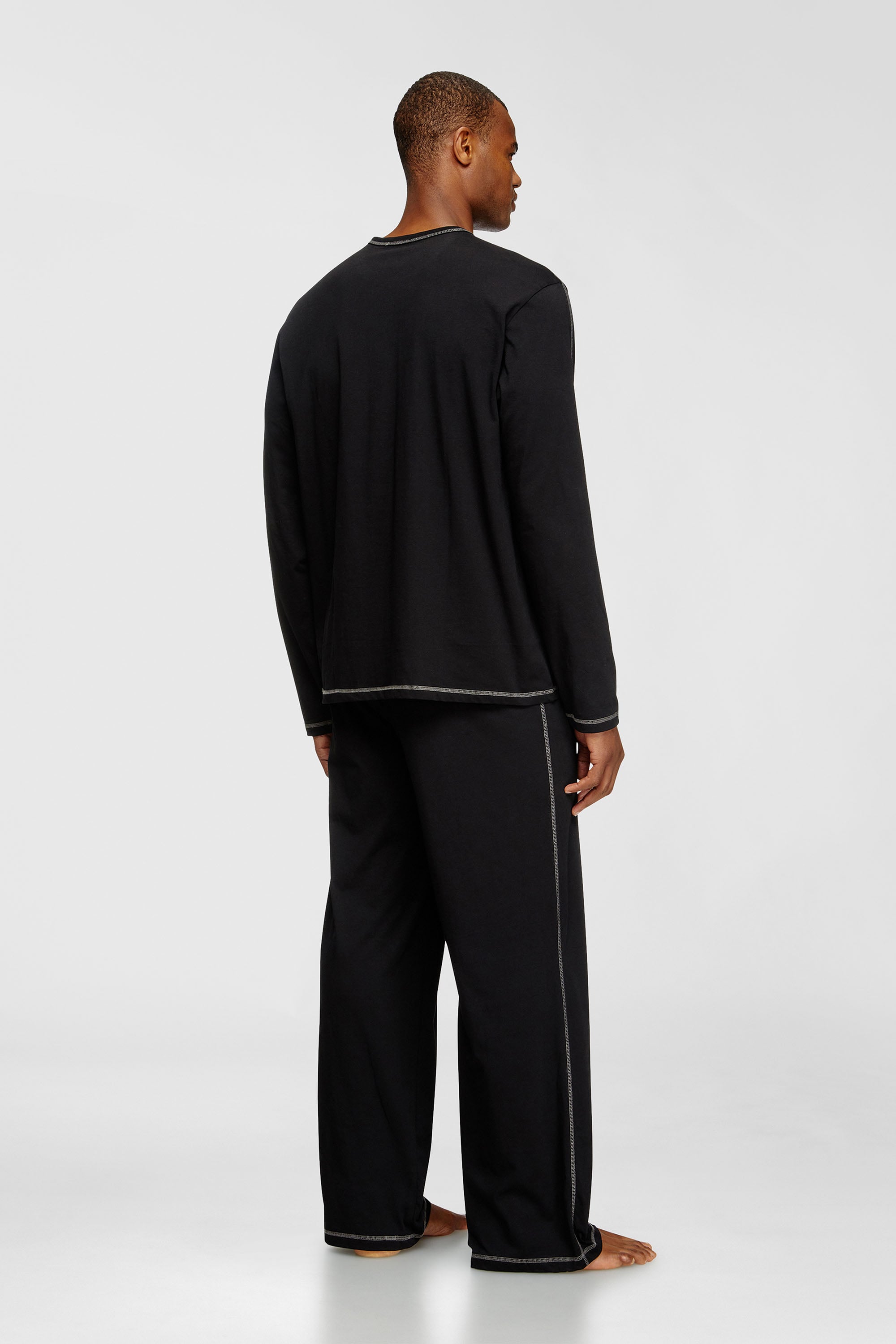 Diesel - Pyjamas in cotton jersey - Pajamas - Man - Black