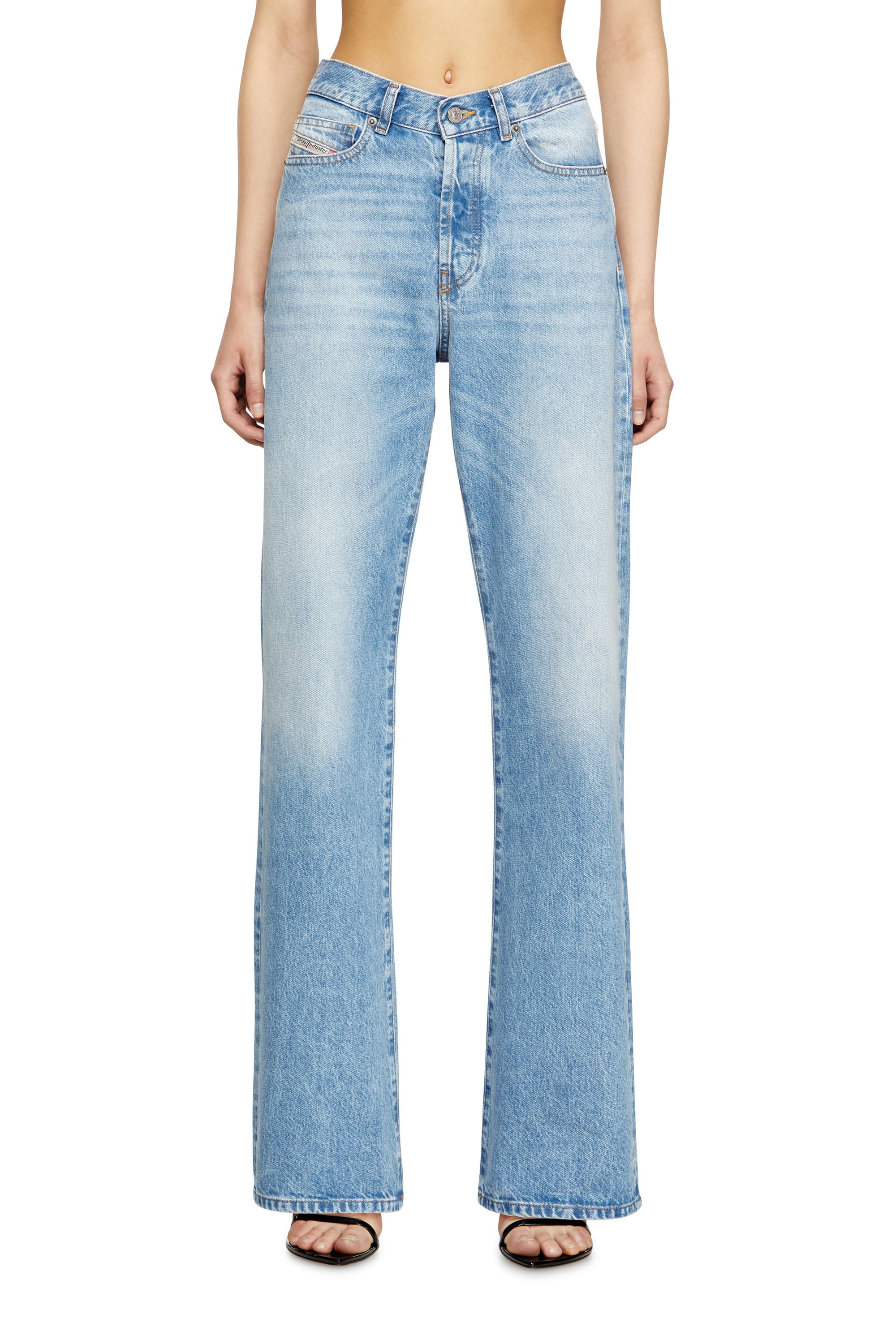 Diesel Regular Jeans High Waist 1971 D-Sent, Light blue, Button fly