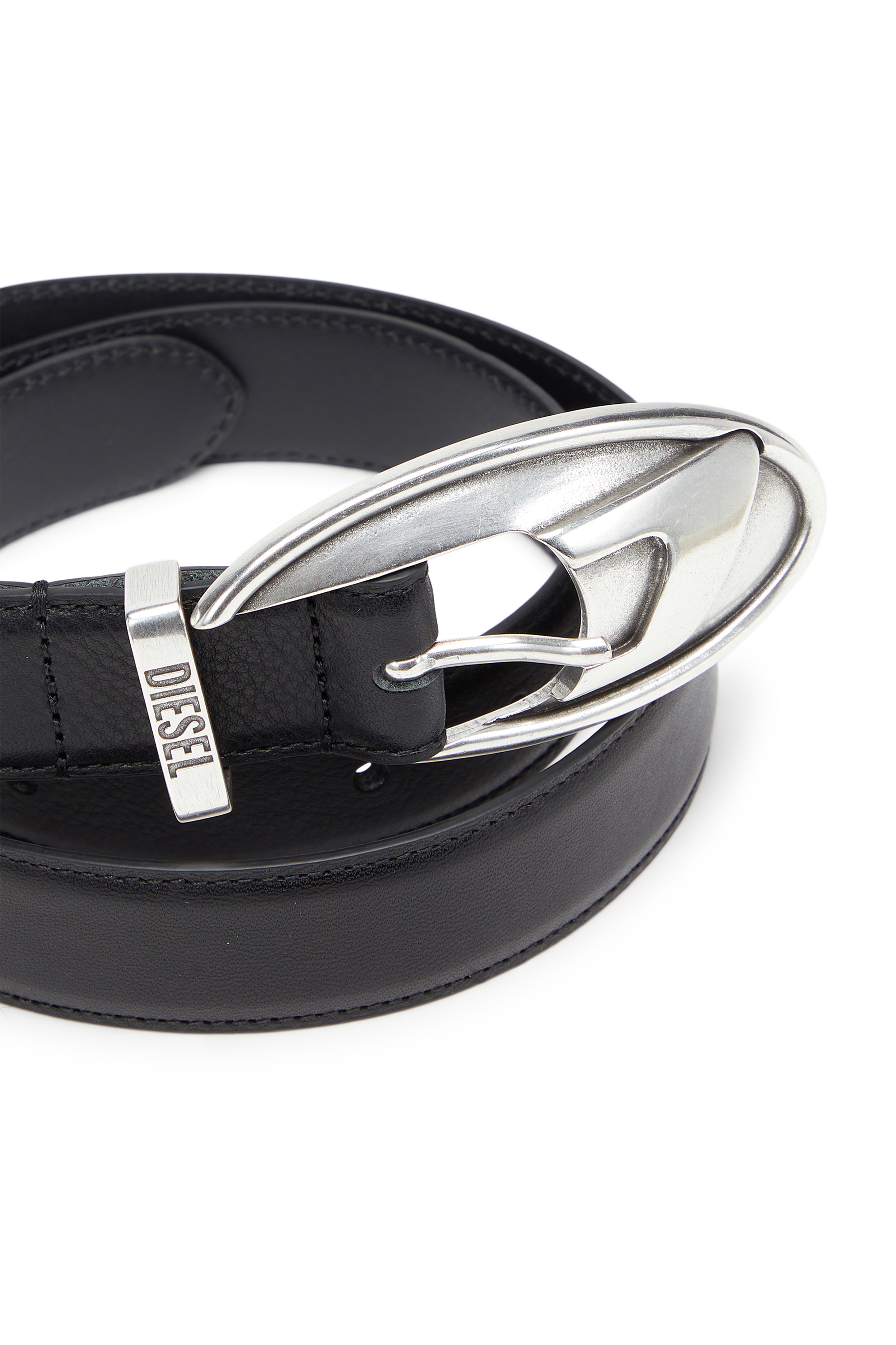 Diesel - B-D ROP 30, Unisex's 3 cm belt in bonded leather in Black - 3