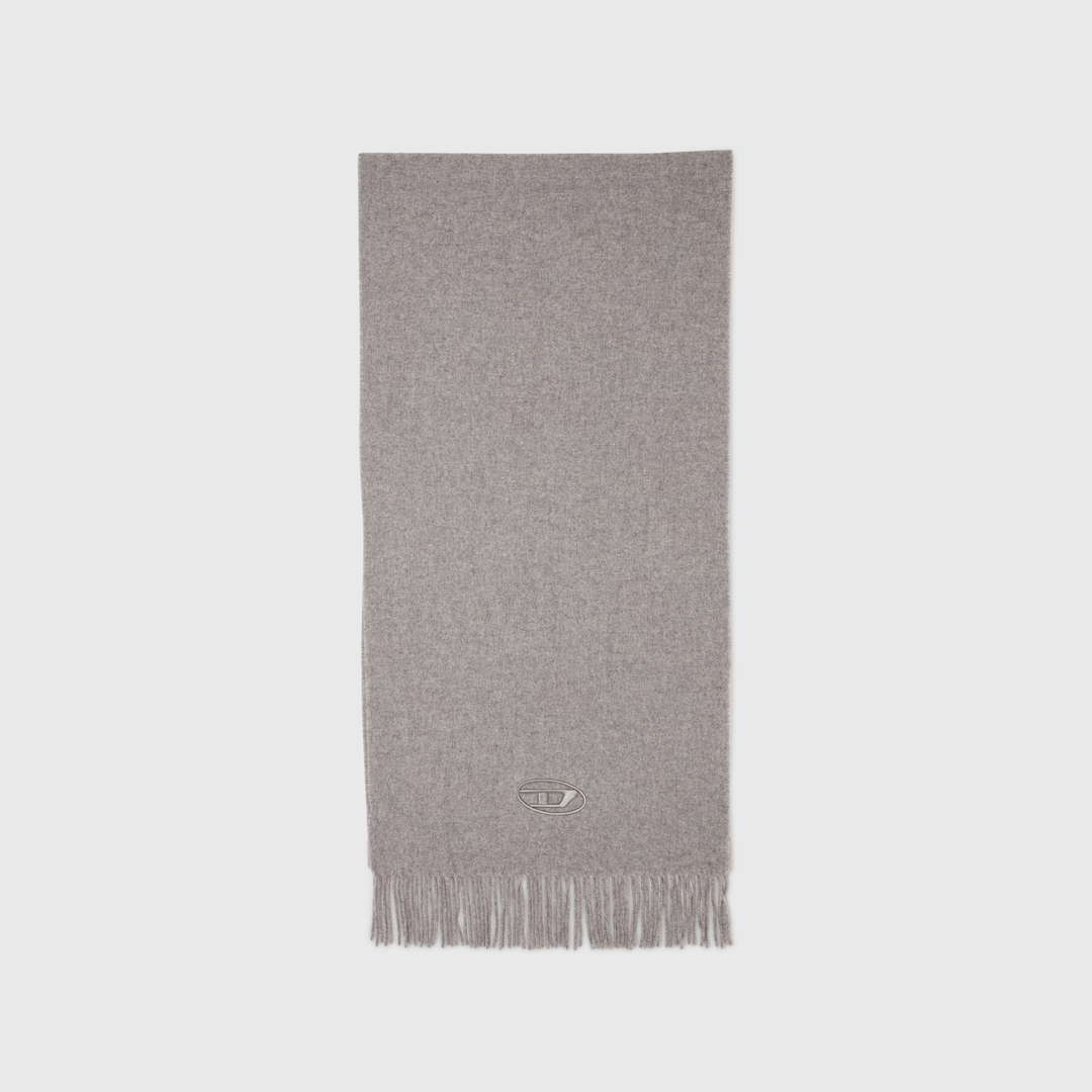 Diesel - Écharpe en mélange de laine à bords frangés - Écharpes - Mixte - Gris