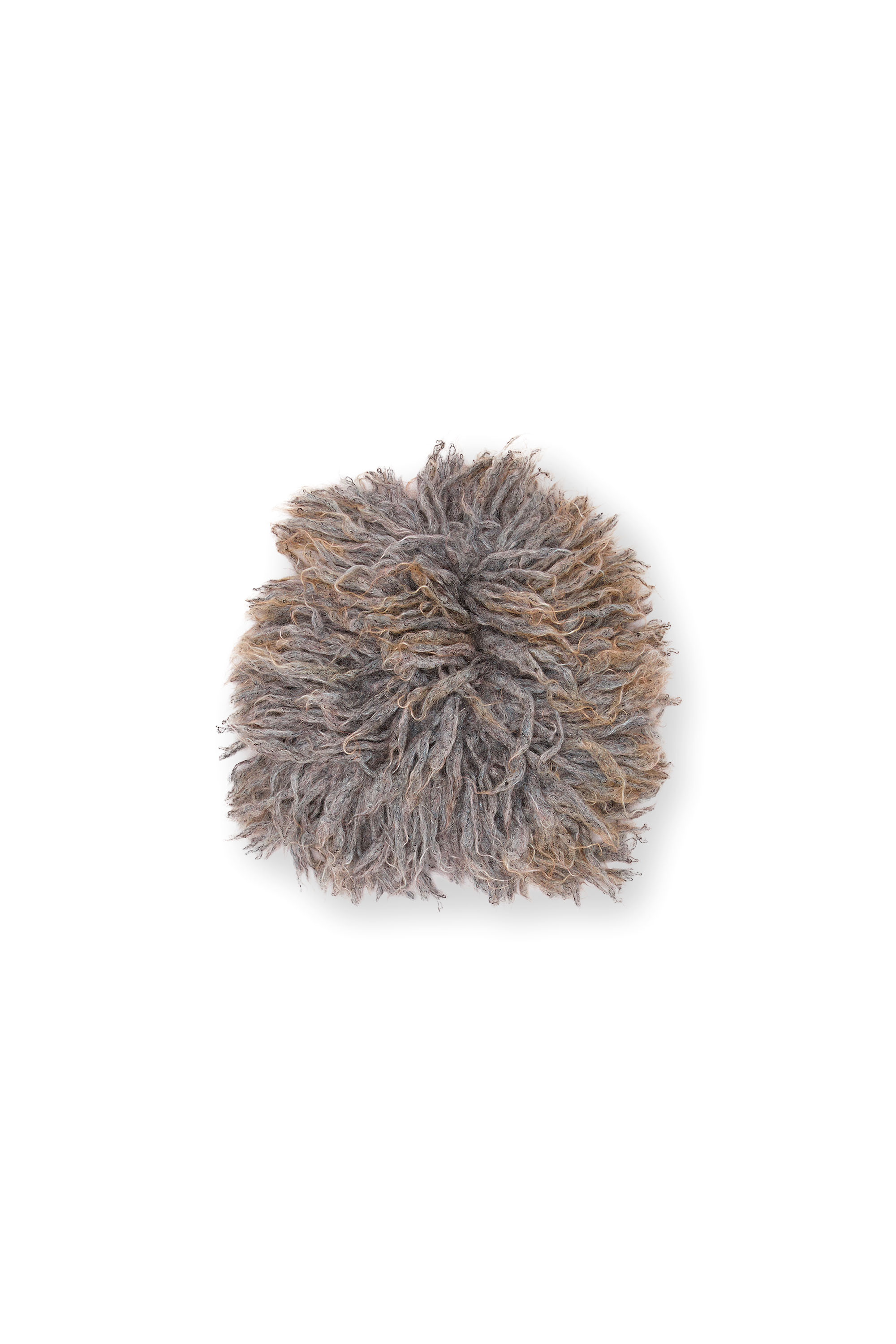 Shop Diesel Beanie In Misto Mohair A Pelo Lungo In Grey