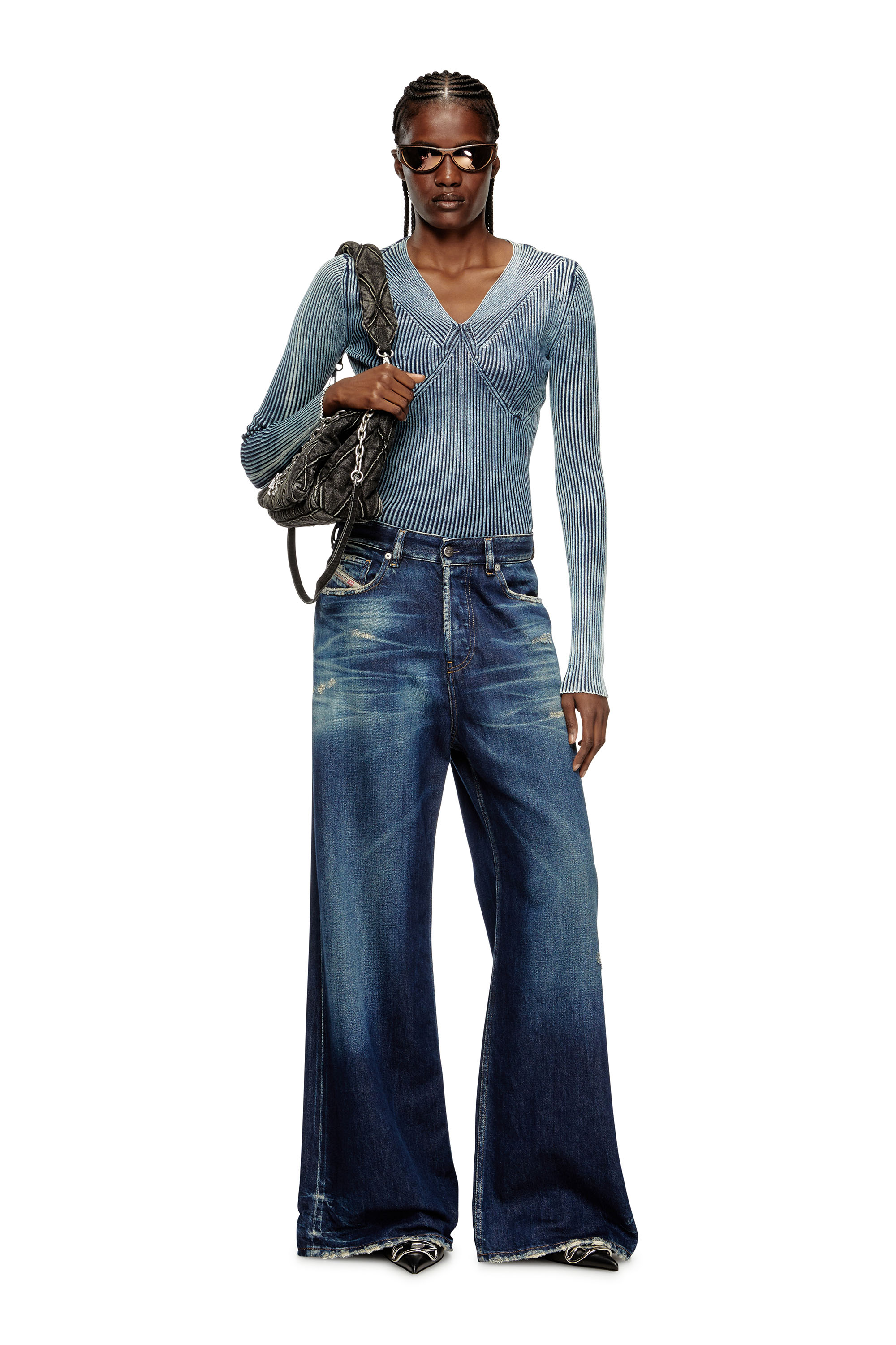 Diesel - Woman's Relaxed Jeans 1996 D-Sire 09M06, Dark Blue - 2