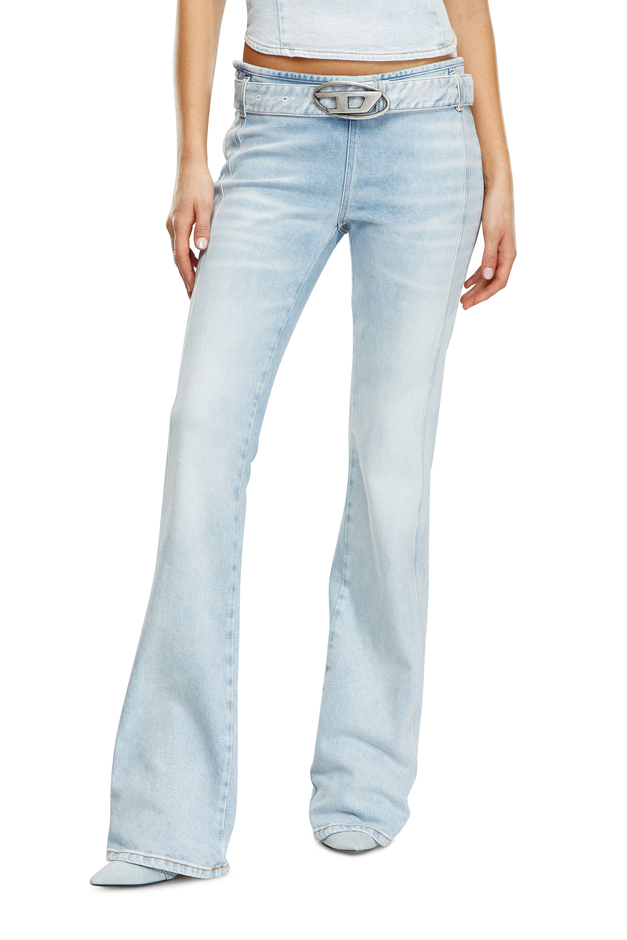 Diesel - Bootcut and Flare Jeans - D-Ebbybelt - Jeans - Woman - Blue