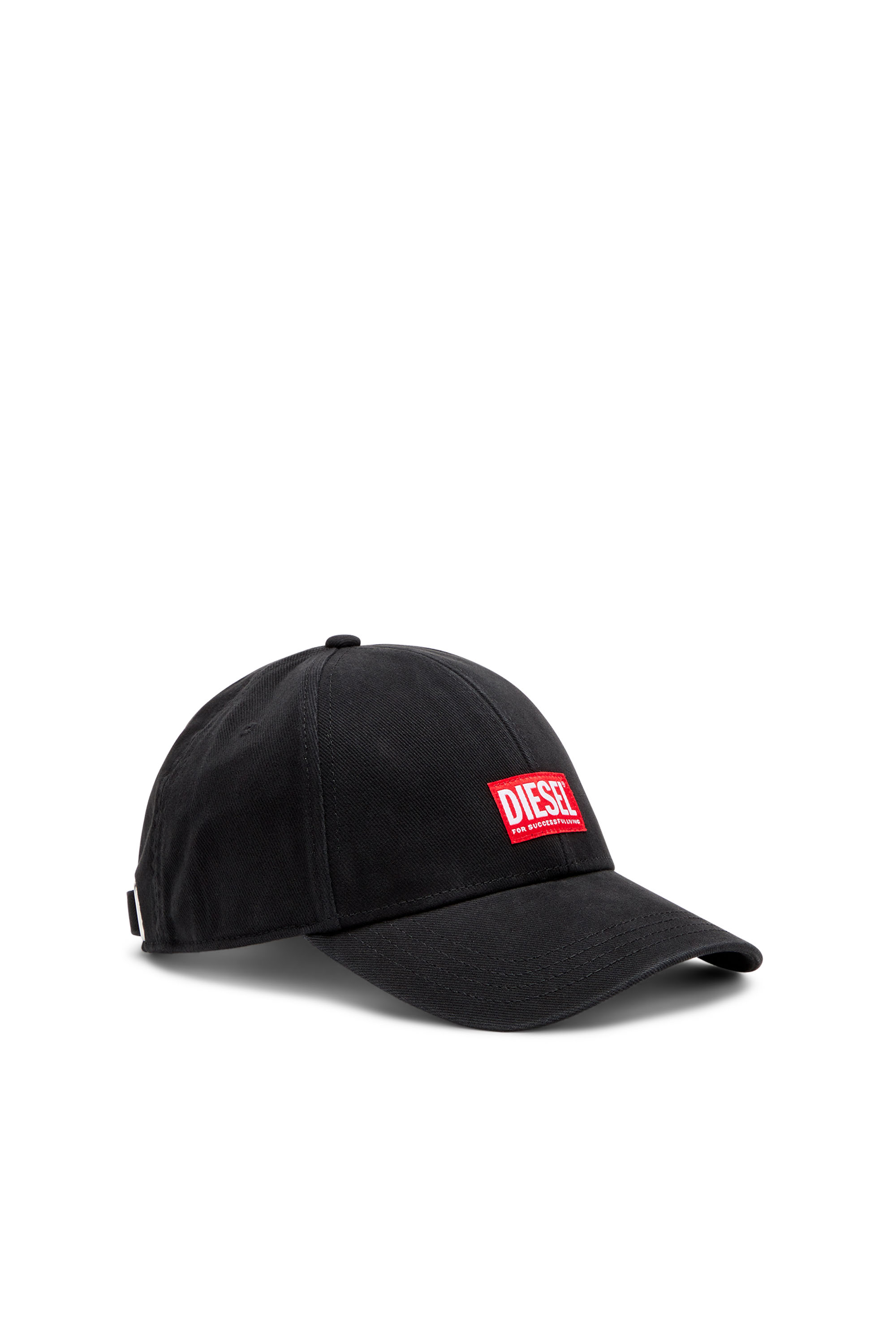 Shop Diesel Cappello Da Baseball Con Patch Logo In Black