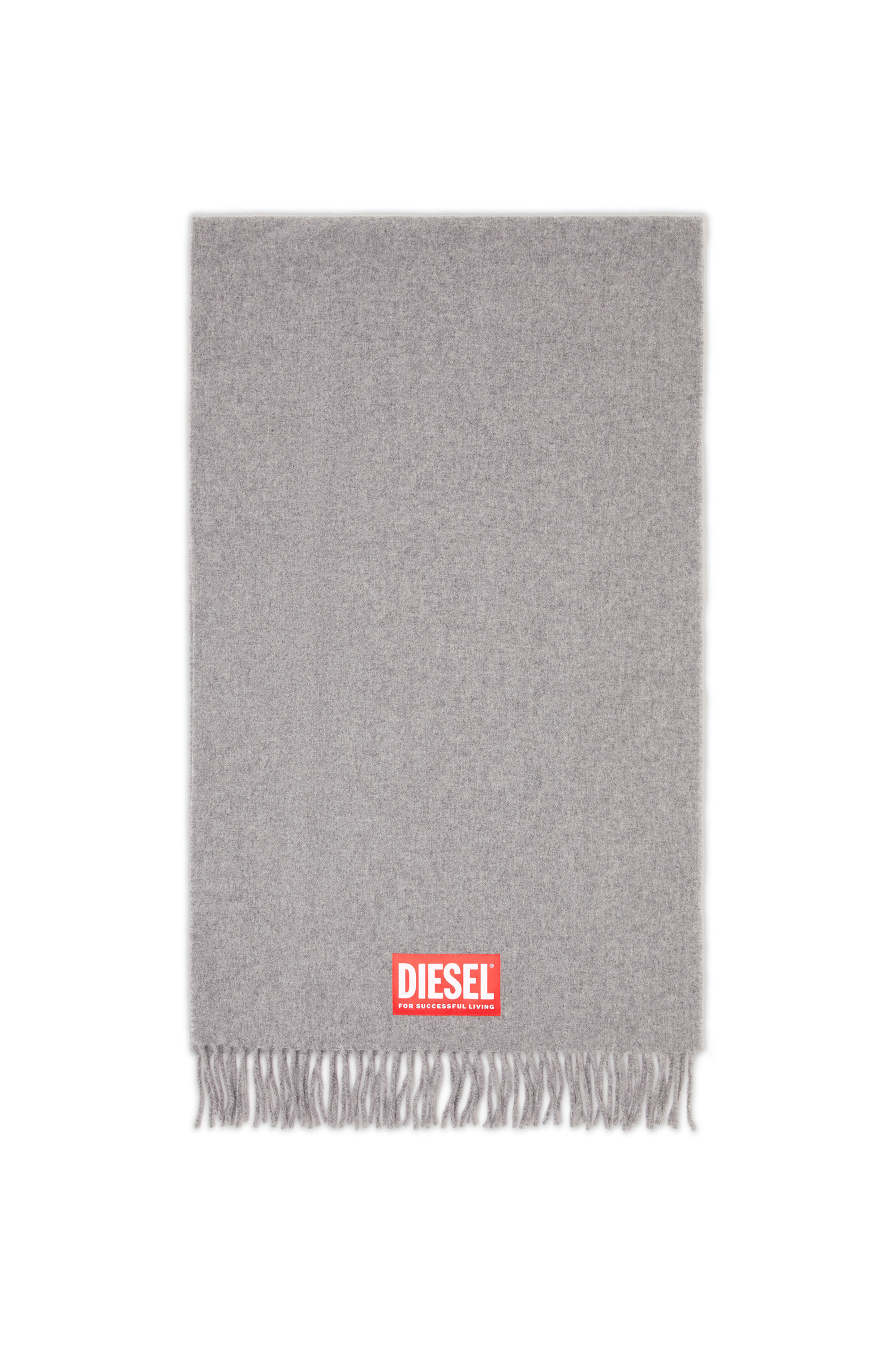 Diesel Wool Blend Scarf In Gray