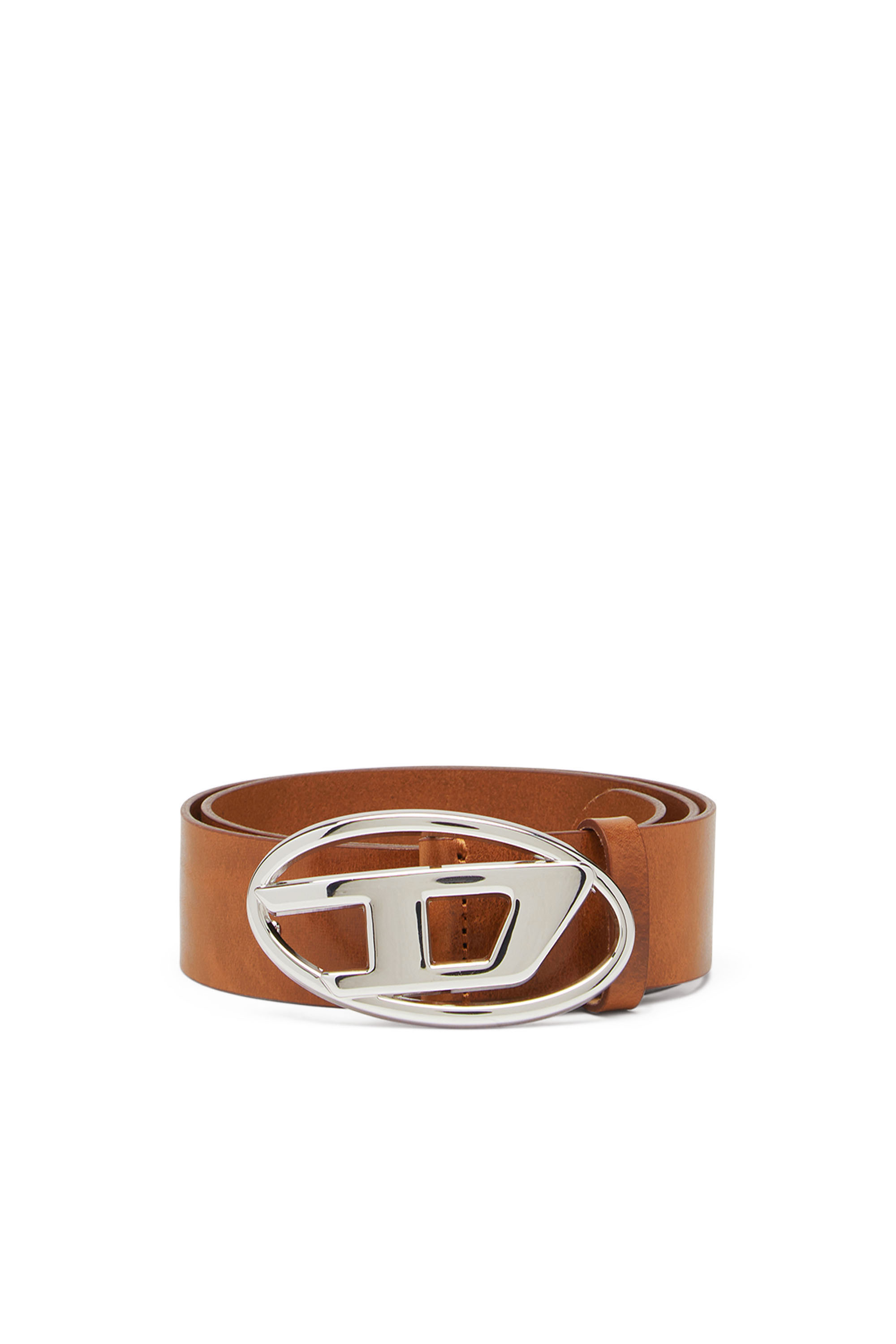 Diesel - Cintura con fibbia con logo D - Cinture - Donna - Marrone